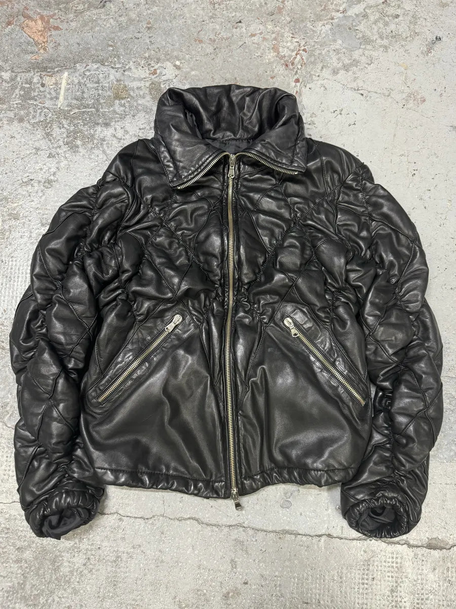 SS2003 Marithé + François Girbaud Black Structural Losange Jacket
