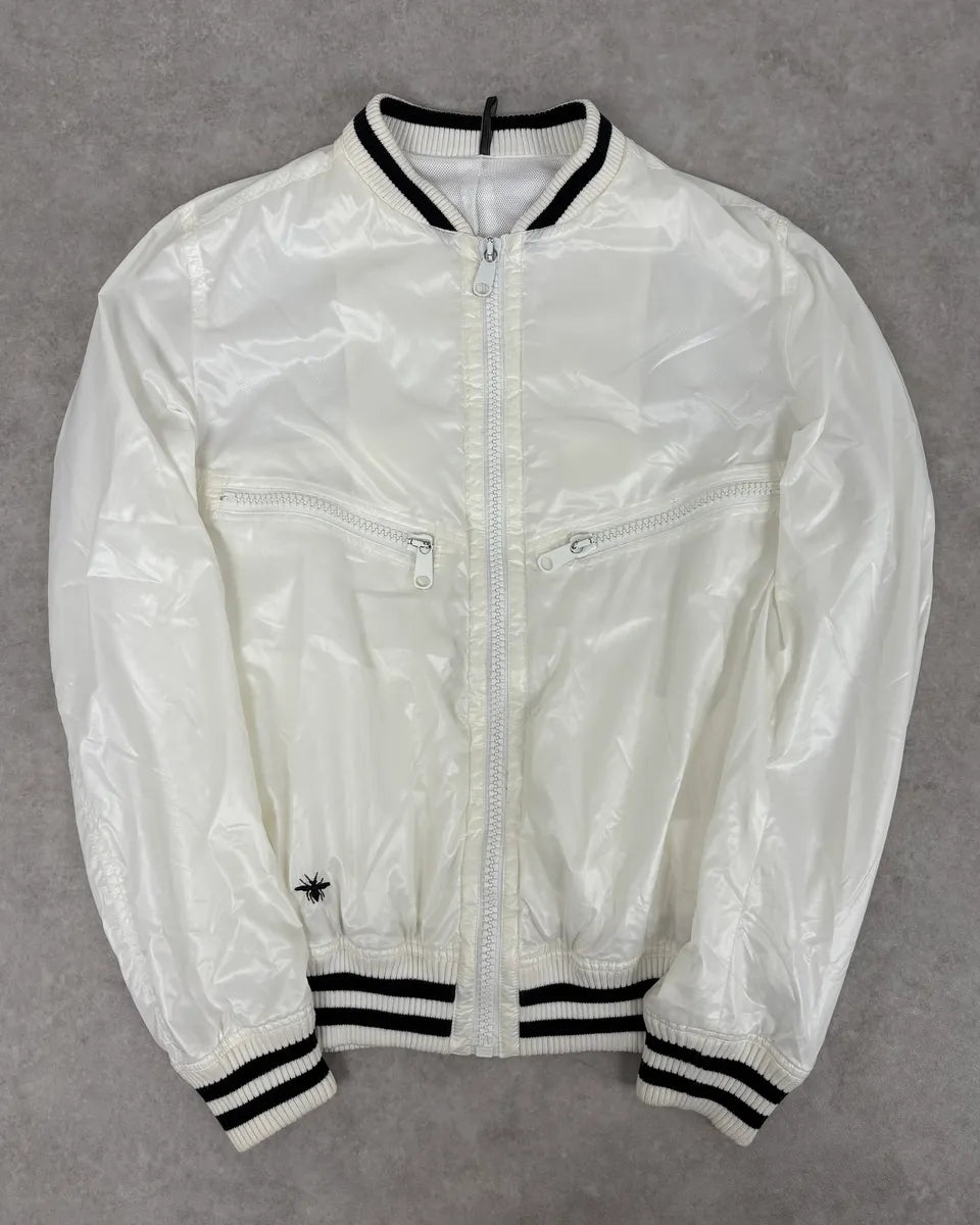 SS2009 Dior Homme Light White Bomber Jacket by Kris Van Assche