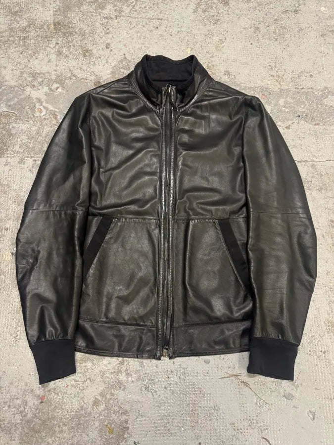 SS2011 Emporio Armani Black Leather Jacket – Dolce Vita Hub