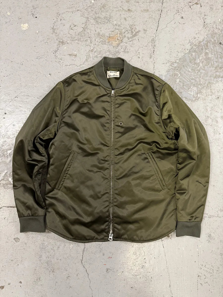 SS2017 Acne Studios Olive Green Nylon Bomber Jacket – Dolce Vita Hub SS2017 Acne Studios Olive Green Nylon Bomber Jacket – Dolce Vita Hub