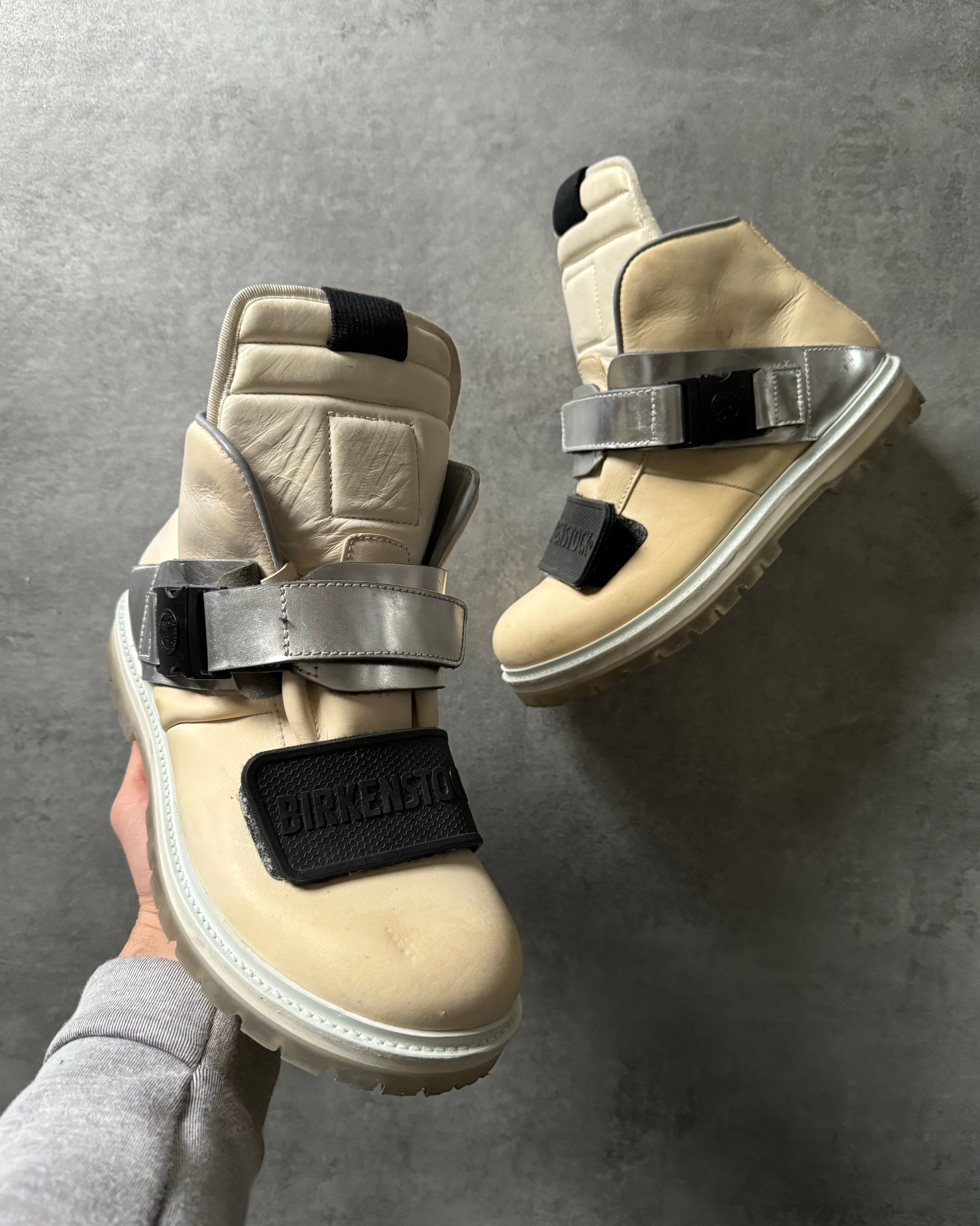 SS2019 Rick Owens x Birkenstock Rotterhicker Beige Boots 42eu us8 5