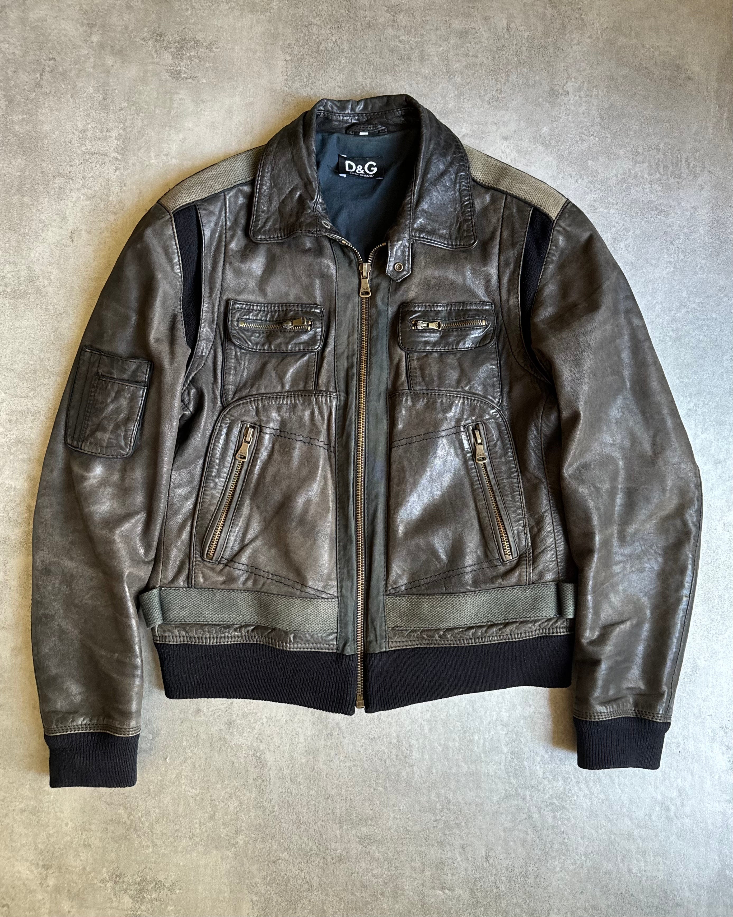 ジャケット・アウター 06AW DOLCE&GABBANA leather flight jacket AW2006 Dolce & Gabbana Aviator Leather Jacket – Dolce Vita Hub