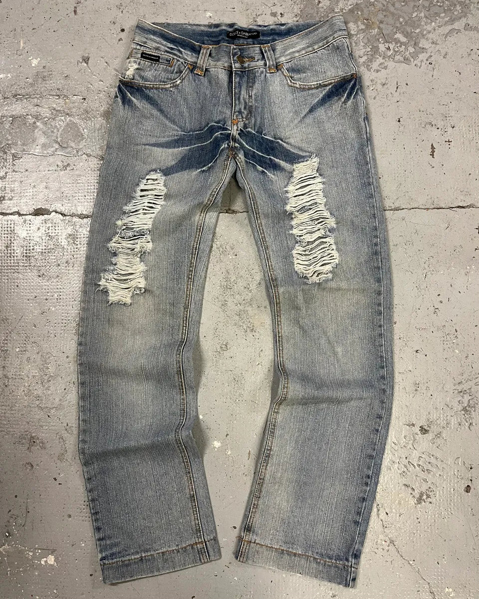2000s Dolce & Gabbana Distressed Denim Jeans – Dolce Vita Hub