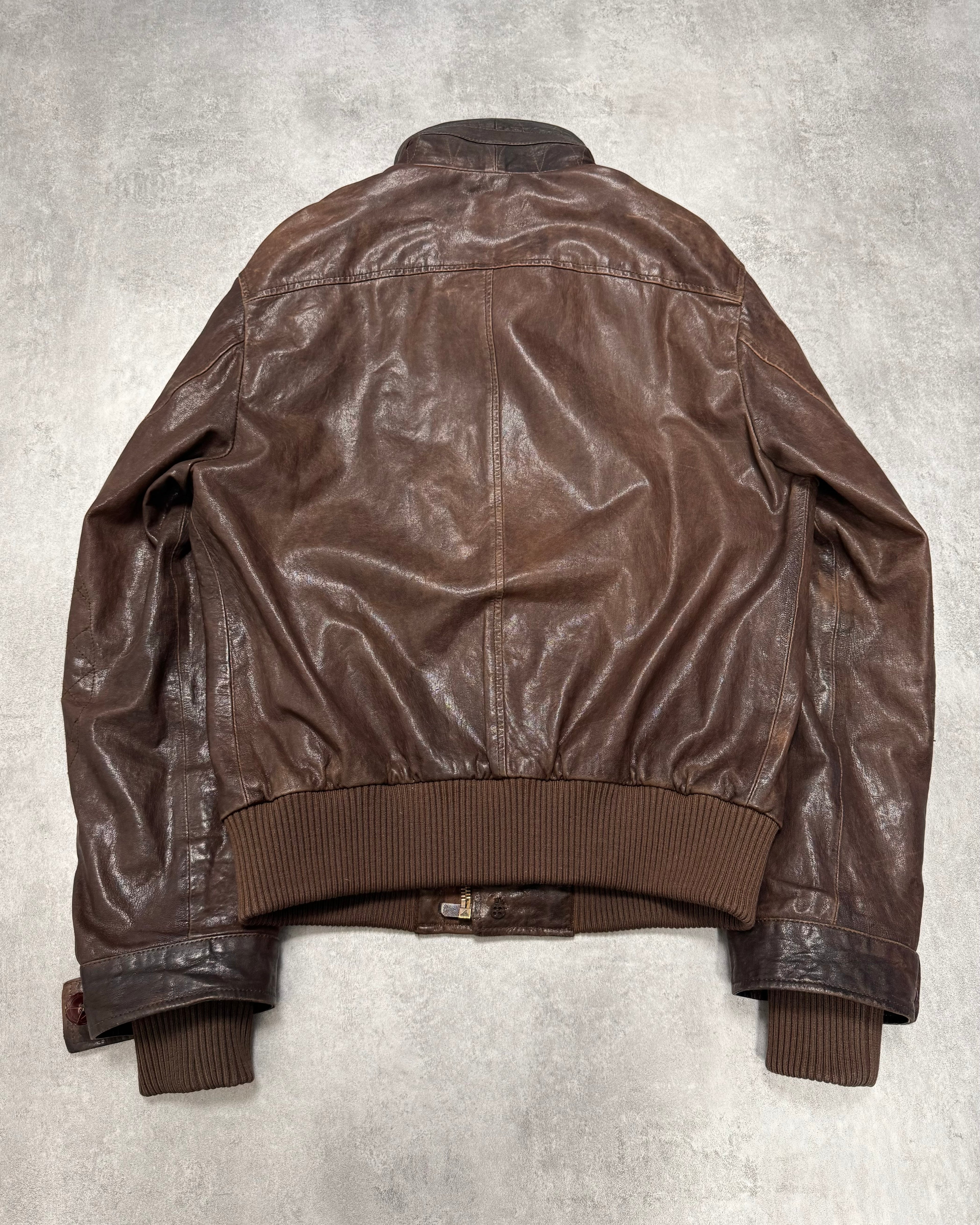 FW2005 Dolce & Gabbana Military Double Leather Heavy Jacket