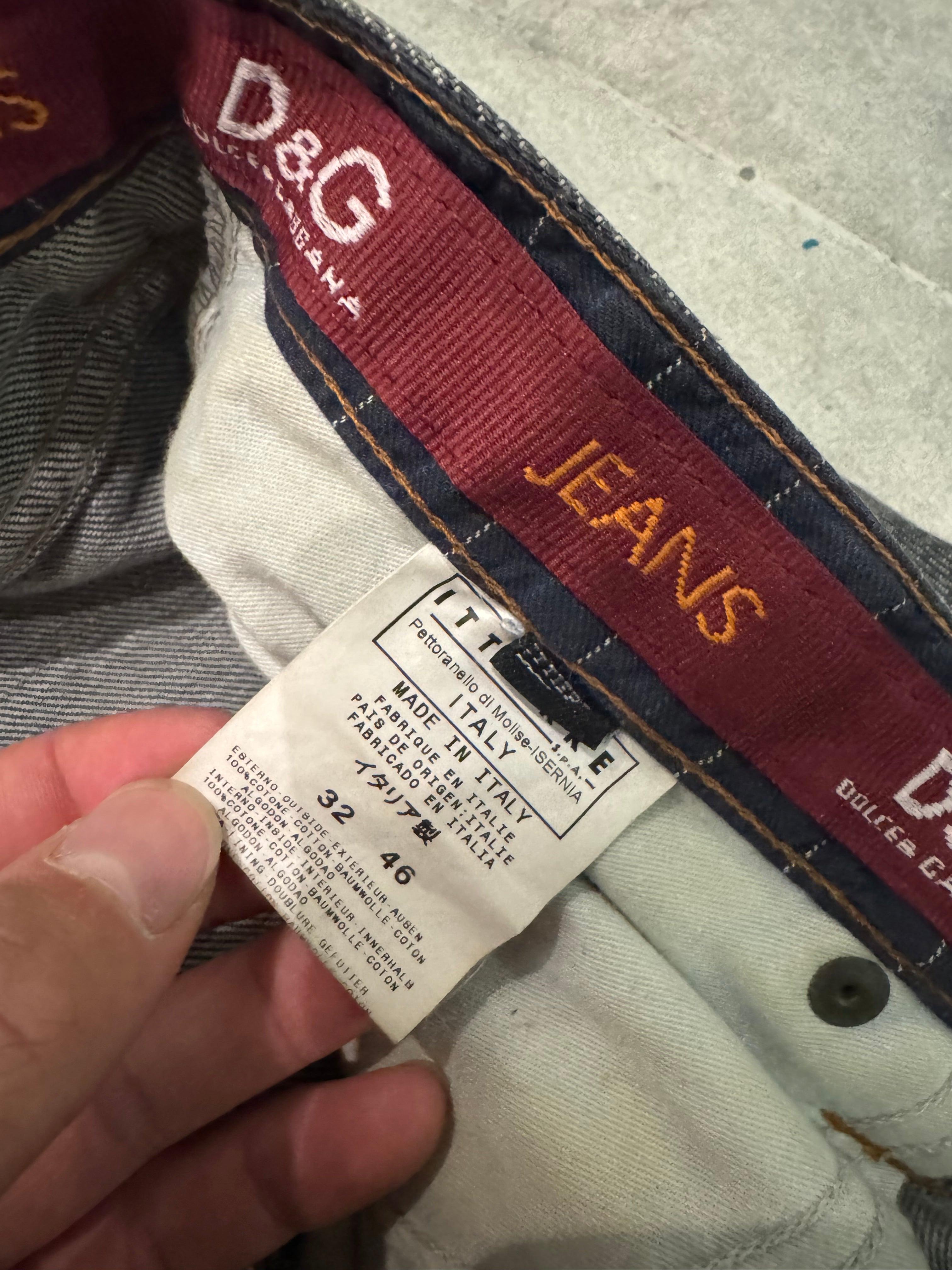 AW2003 Dolce & Gabbana Raw Grey Denim Jeans (M)