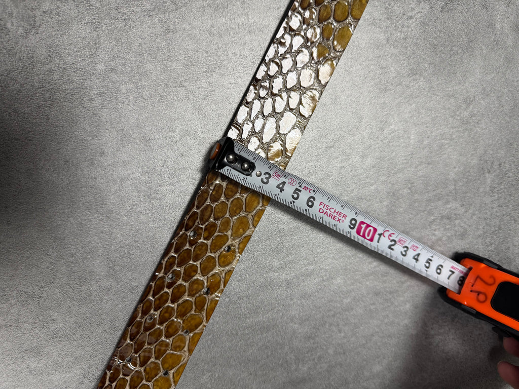 Cavalli Yellow Python Effect Leather Belt