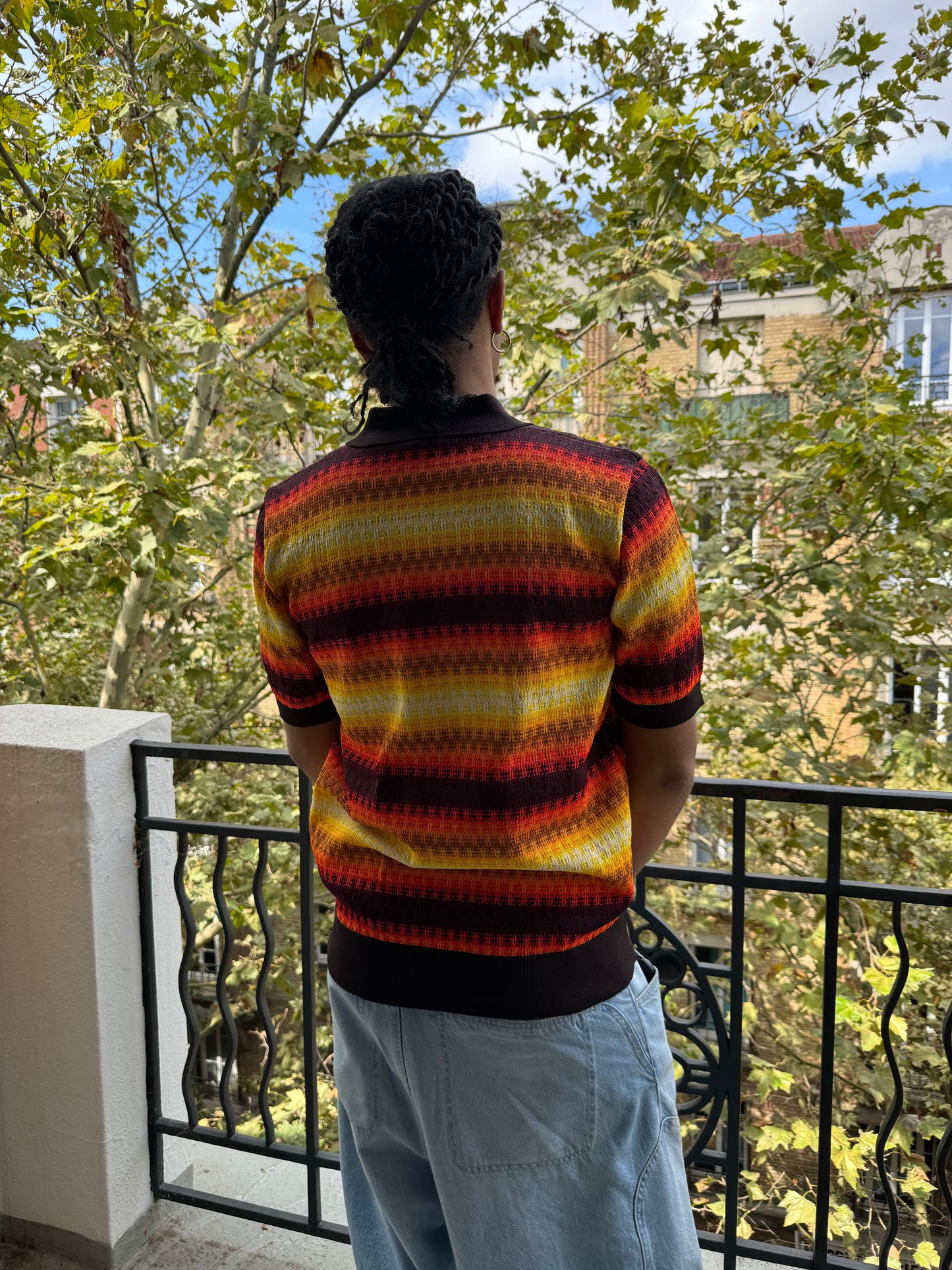 SS2019 Dries Van Noten Knit Vibrant Polo  (L)