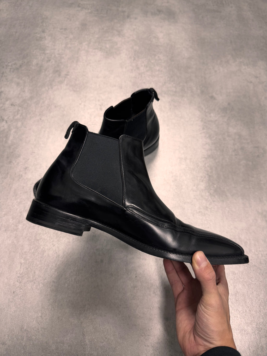Prada Class Ankle Black Leather Boots