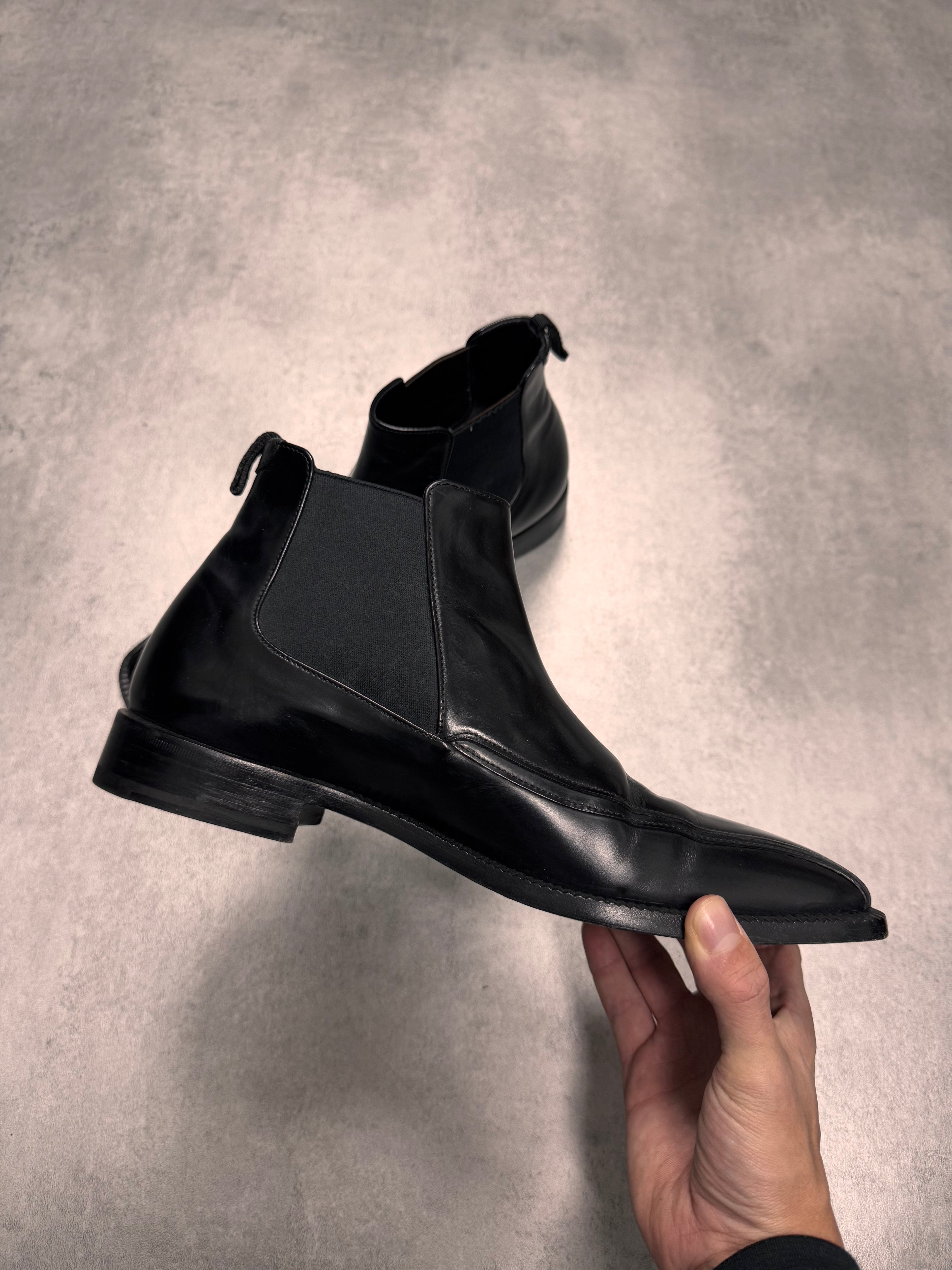 Prada Class Ankle Black Leather Boots