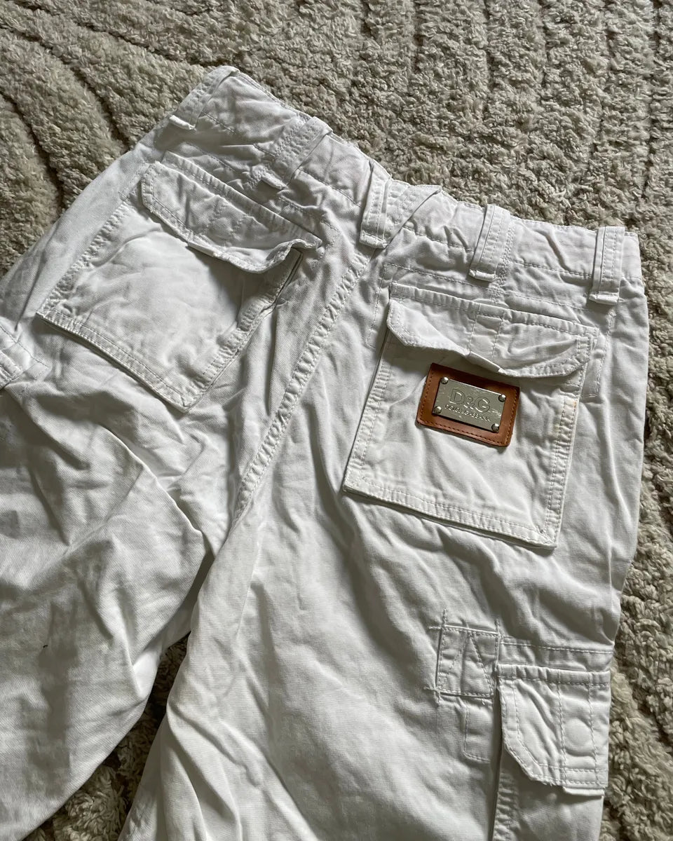 FW2006 Dolce & Gabbana Multi Pockets Cargo Olive Shorts (M) VrOiKJw 4