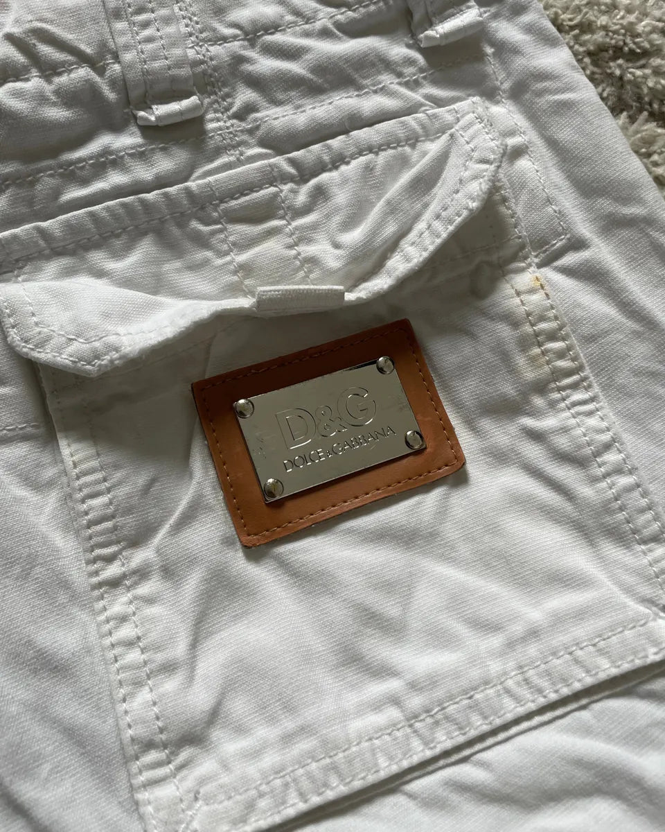 FW2006 Dolce & Gabbana Multi Pockets Cargo Olive Shorts (M) VrOiKJw 5