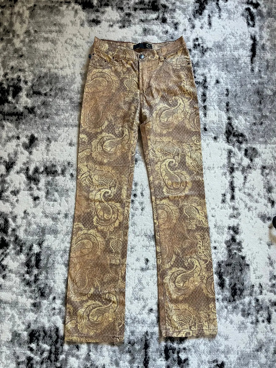00s Just Cavalli Royal Arabic Mozaic Gold Dynasty Pants EGYJZcM 1