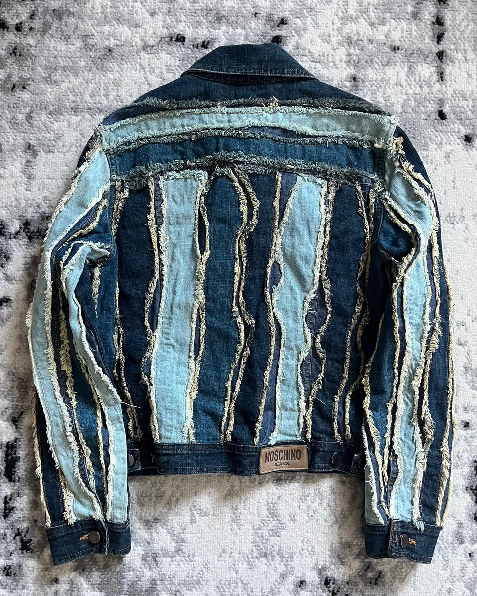 00s Moschino Layered Faded Denim Jacket (M) OpRwrWC 1