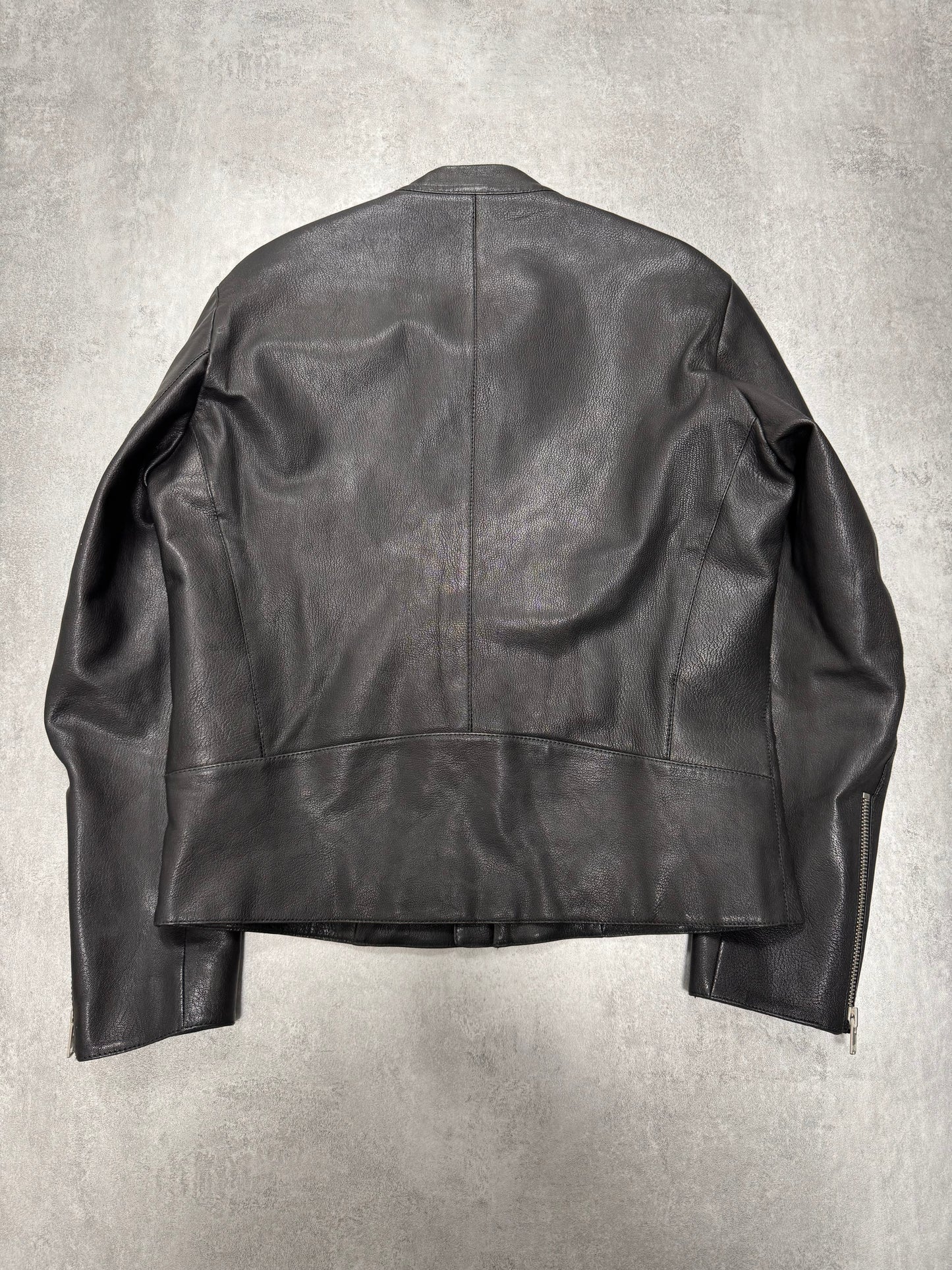 Maison Margiela 5-Zip Grain Leather Biker Jacket (M)