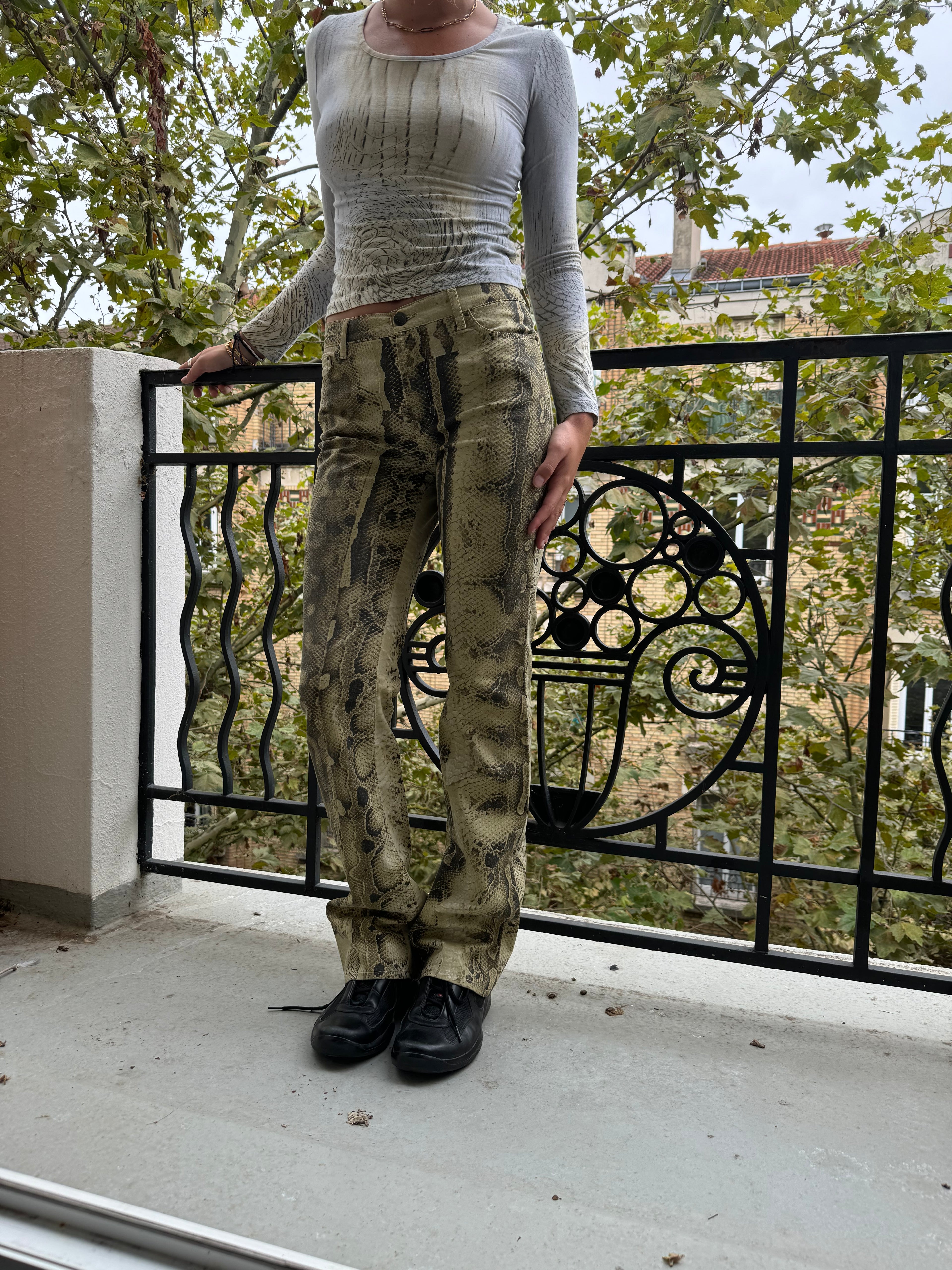 SS2006 Cavalli Funky Sand Python Pants