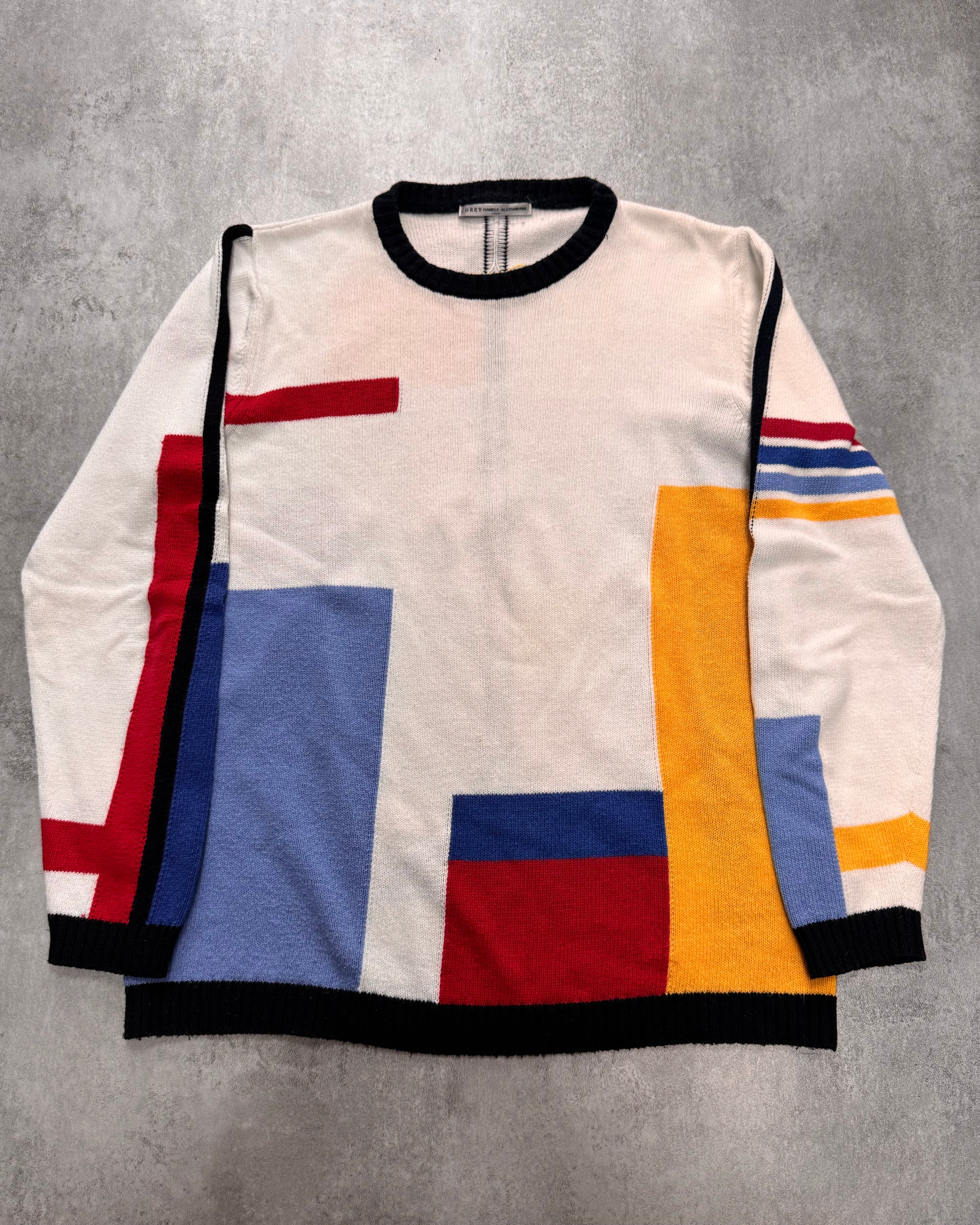 Daniele Alessandrini Multicolor Geometric Sweater