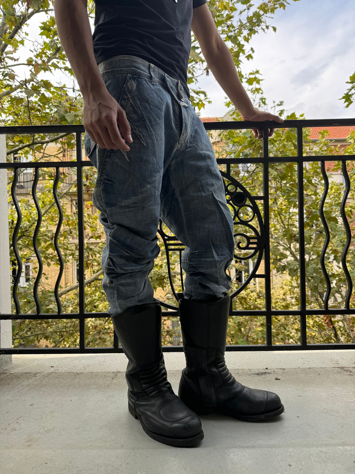 2000s Marithé + François Girbaud Washed Rebel Denim Pants (M)