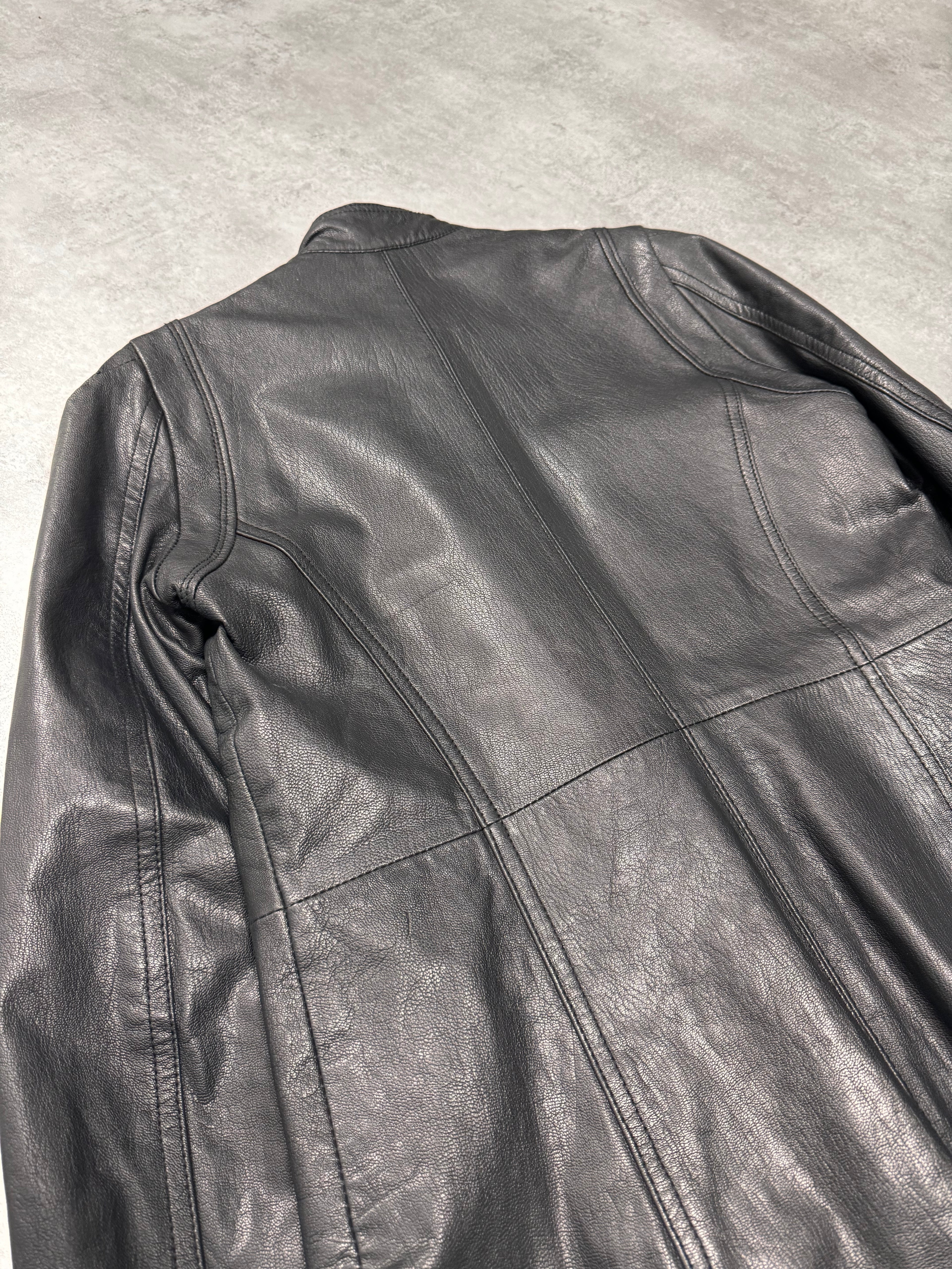 2000s Plein Sud Discreet Leather Trench Coat