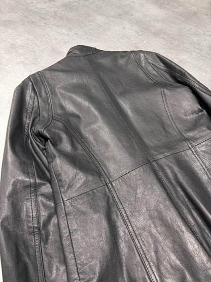 2000s Plein Sud Discreet Leather Trench Coat (XS)