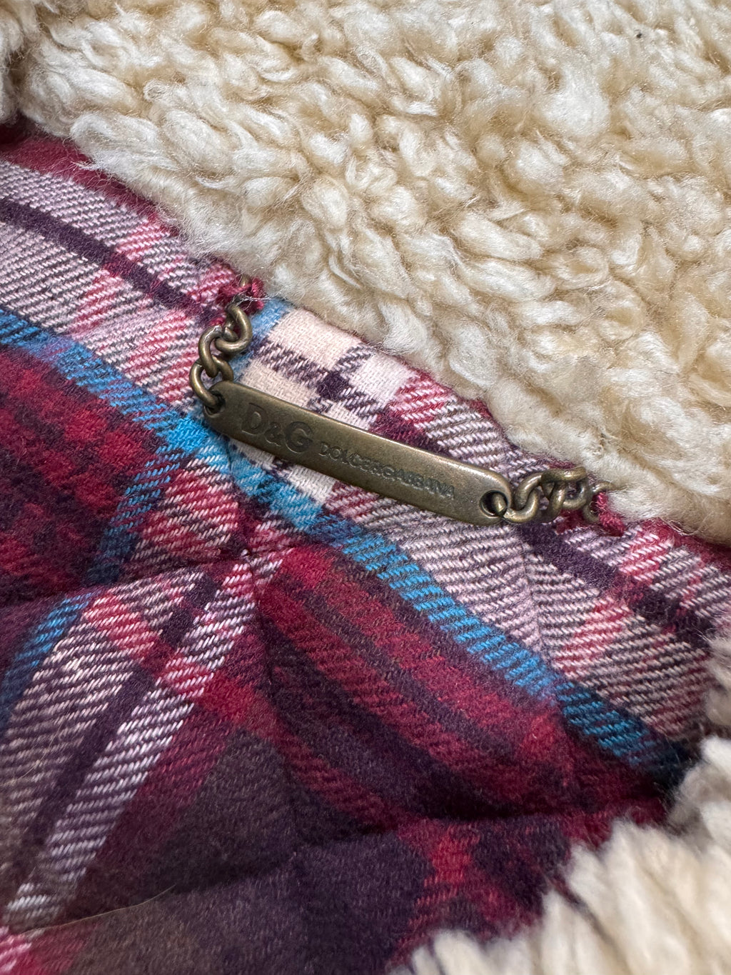 2000s Dolce & Gabbana Wine Burgundy Utility Cargo Puffer Jacket