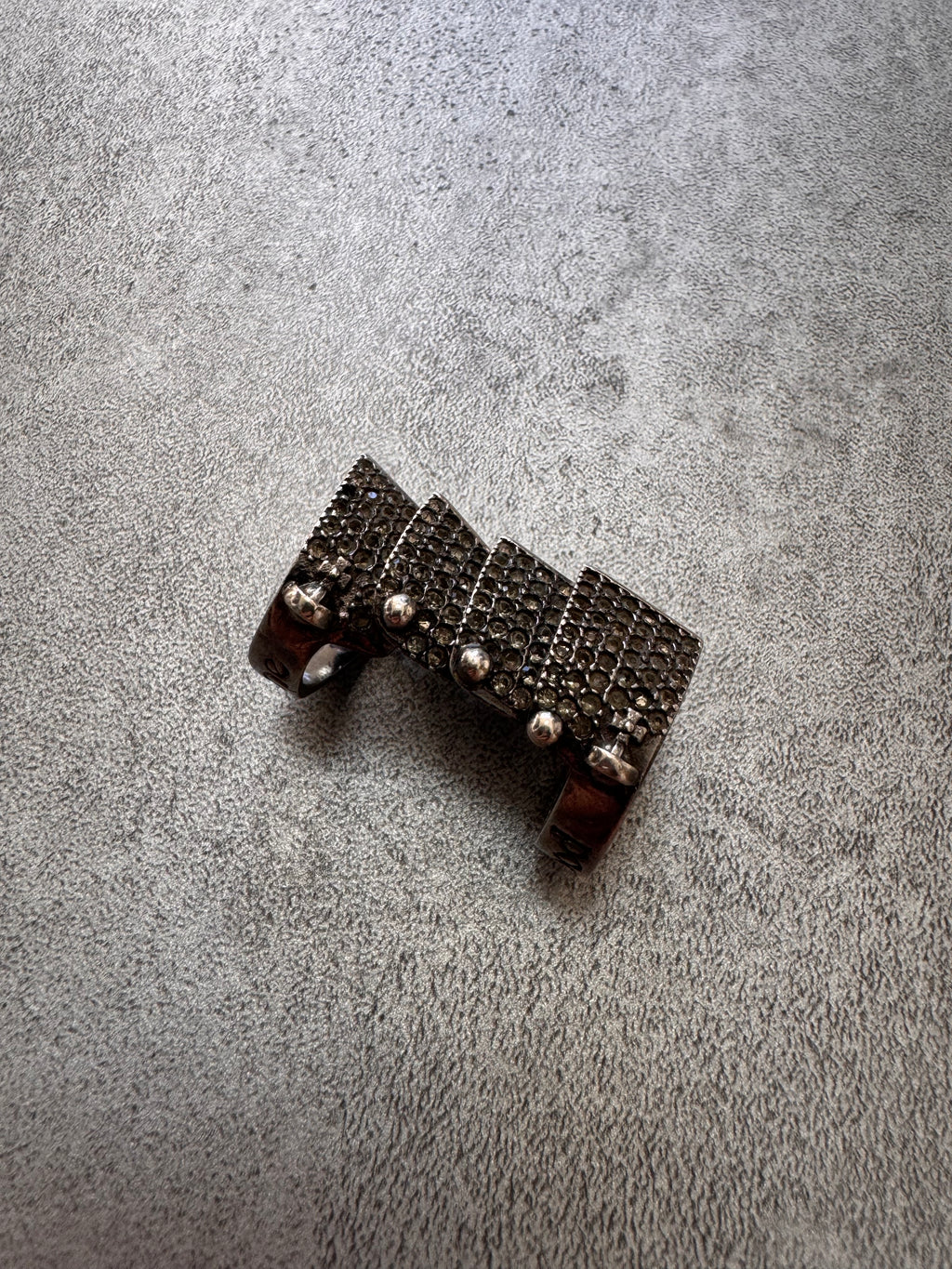 2000s Vivienne Westwood Iced Ouy Silver Armour Ring