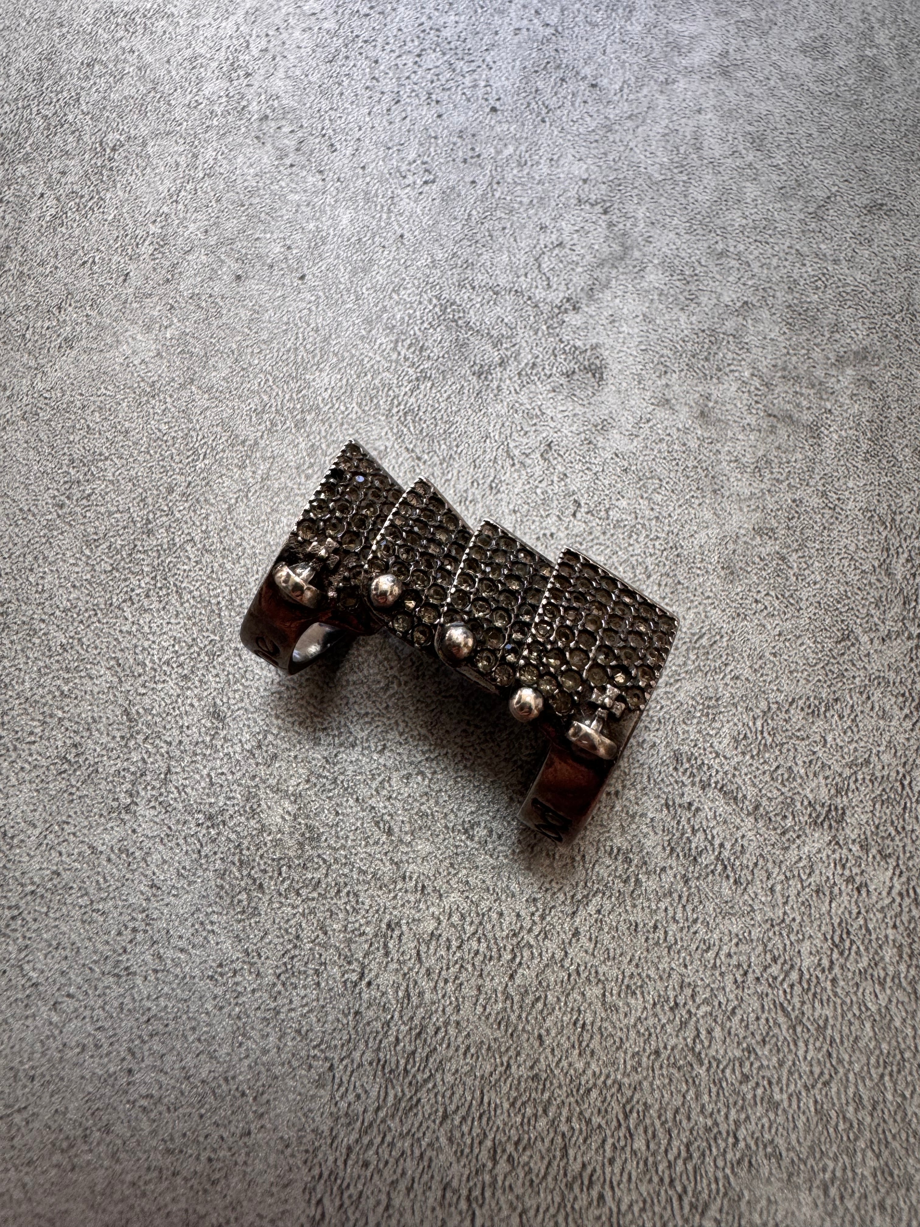 2000s Vivienne Westwood Iced Ouy Silver Armour Ring