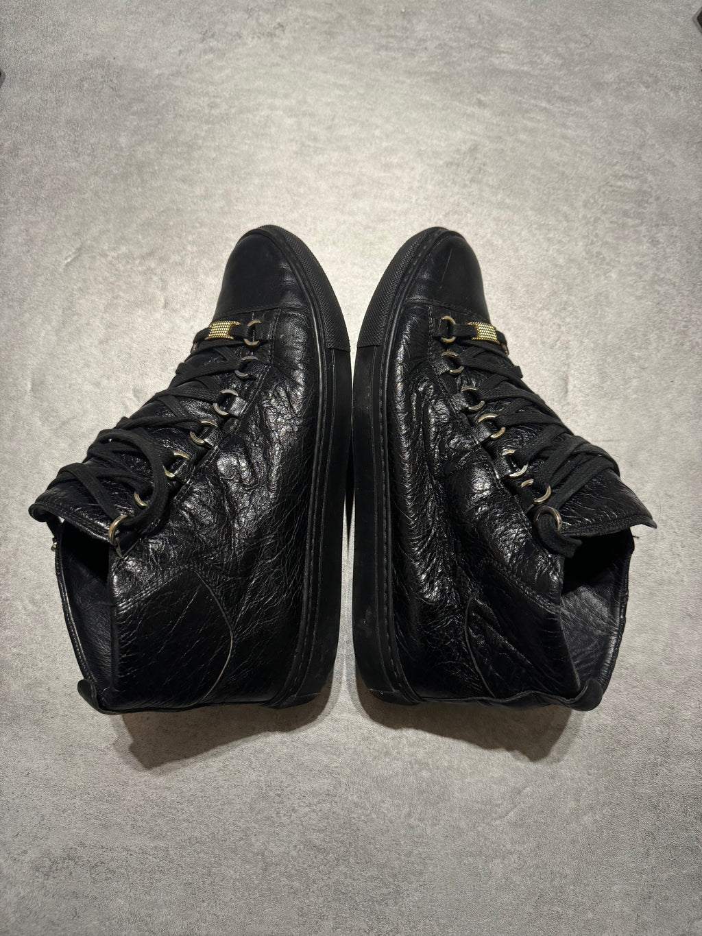Balenciaga Arena Black High Top Leather (40) - 2