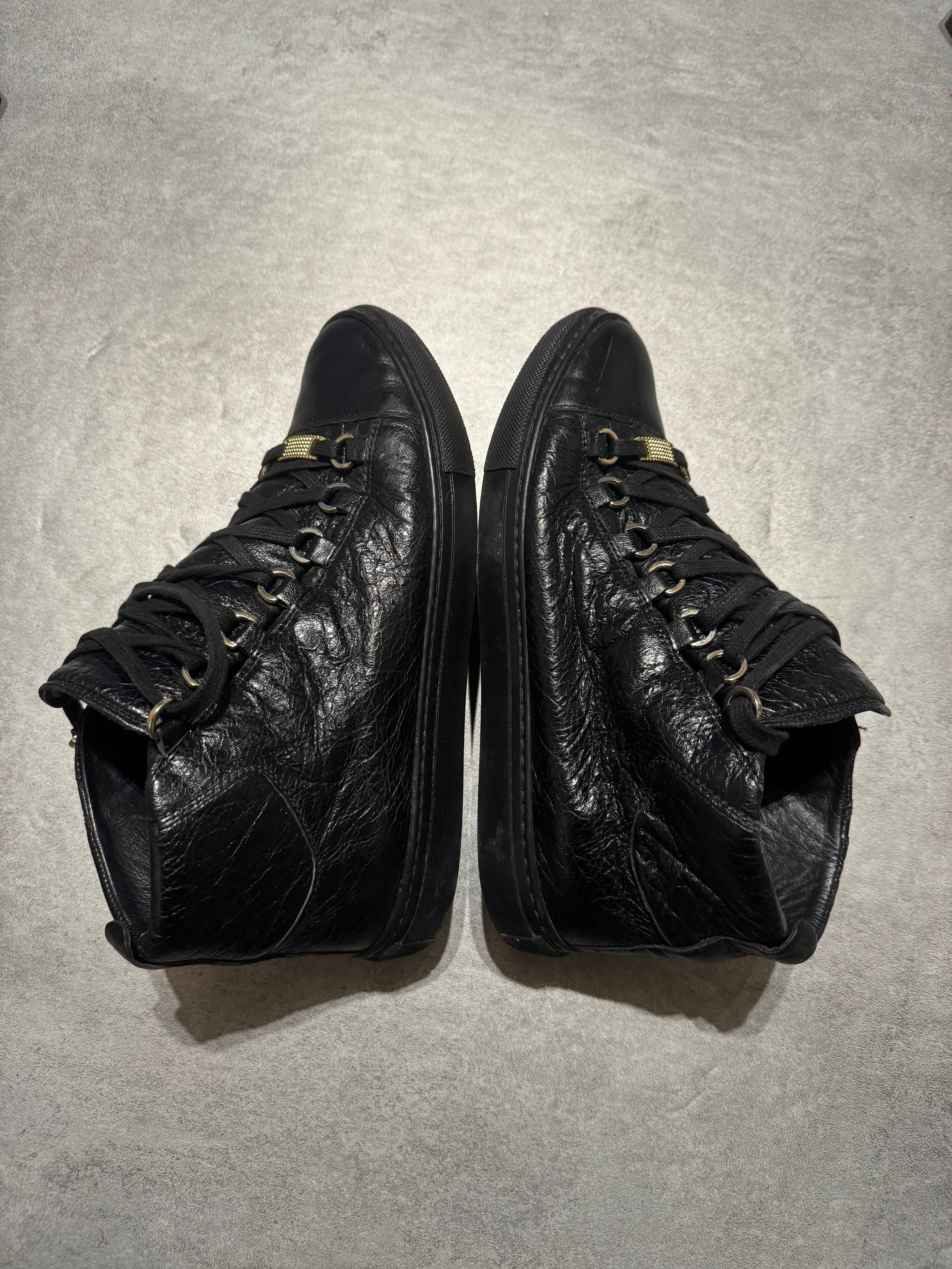 Balenciaga Arena Black High Top Leather (40) - 2