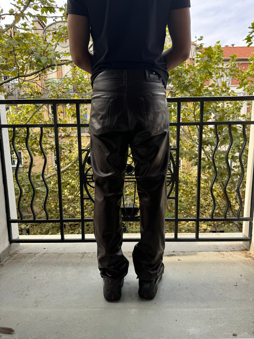 AW2014 Versace Two-Tone Hybride Denim Pants (M)