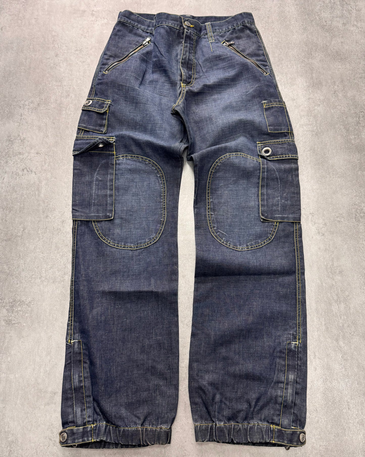 2000s Dolce & Gabbana Biker Cargo Denim Jeans (S)