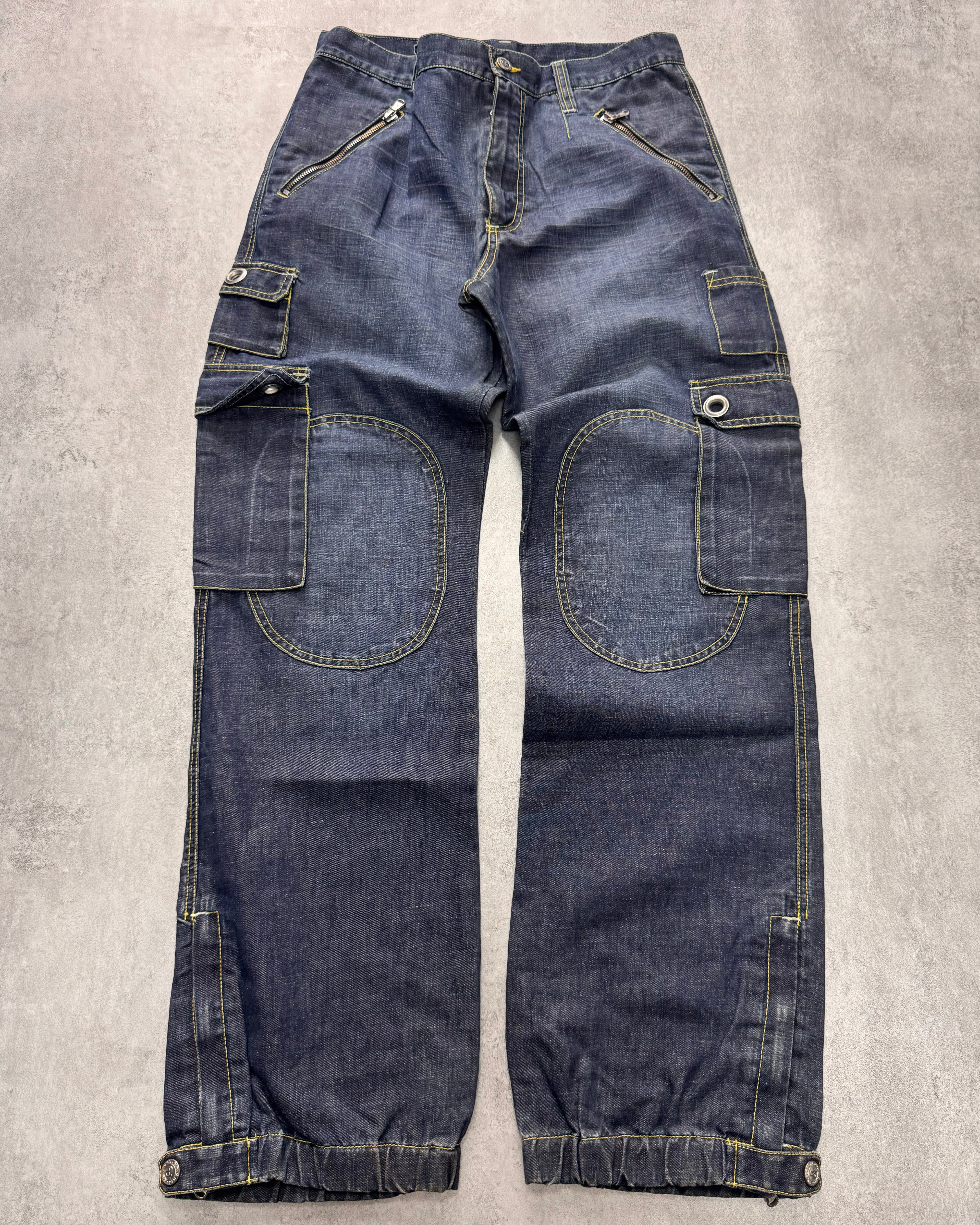 2000s Dolce & Gabbana Biker Cargo Denim Jeans