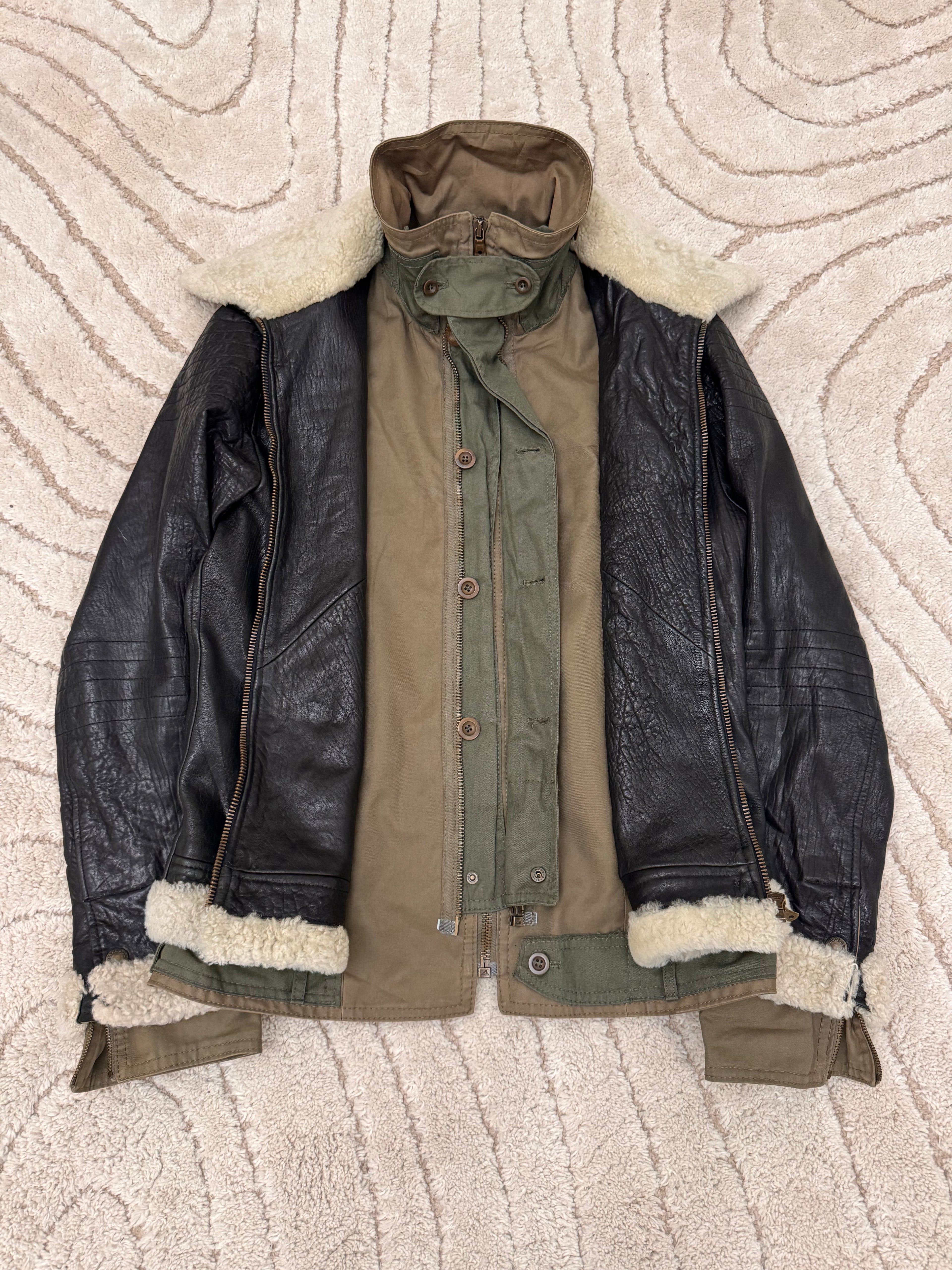 FW2005 Dolce & Gabbana Heavy Shearling Army Combat Jacket