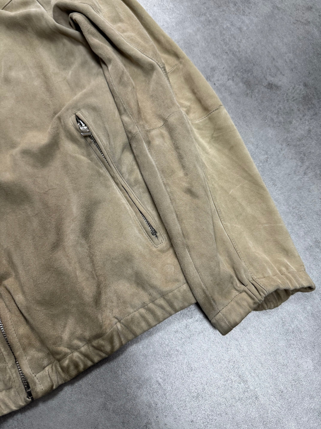 SS2009 Prada Beige Suede Leather Jacket