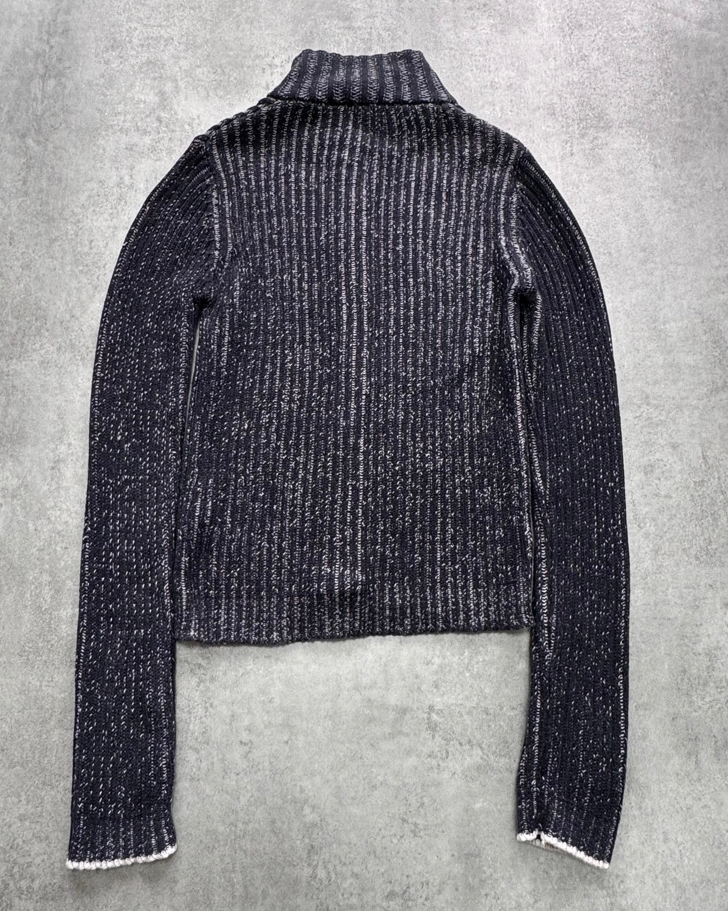 Armani Blue Knitted Buttoned Sweater (S/M)