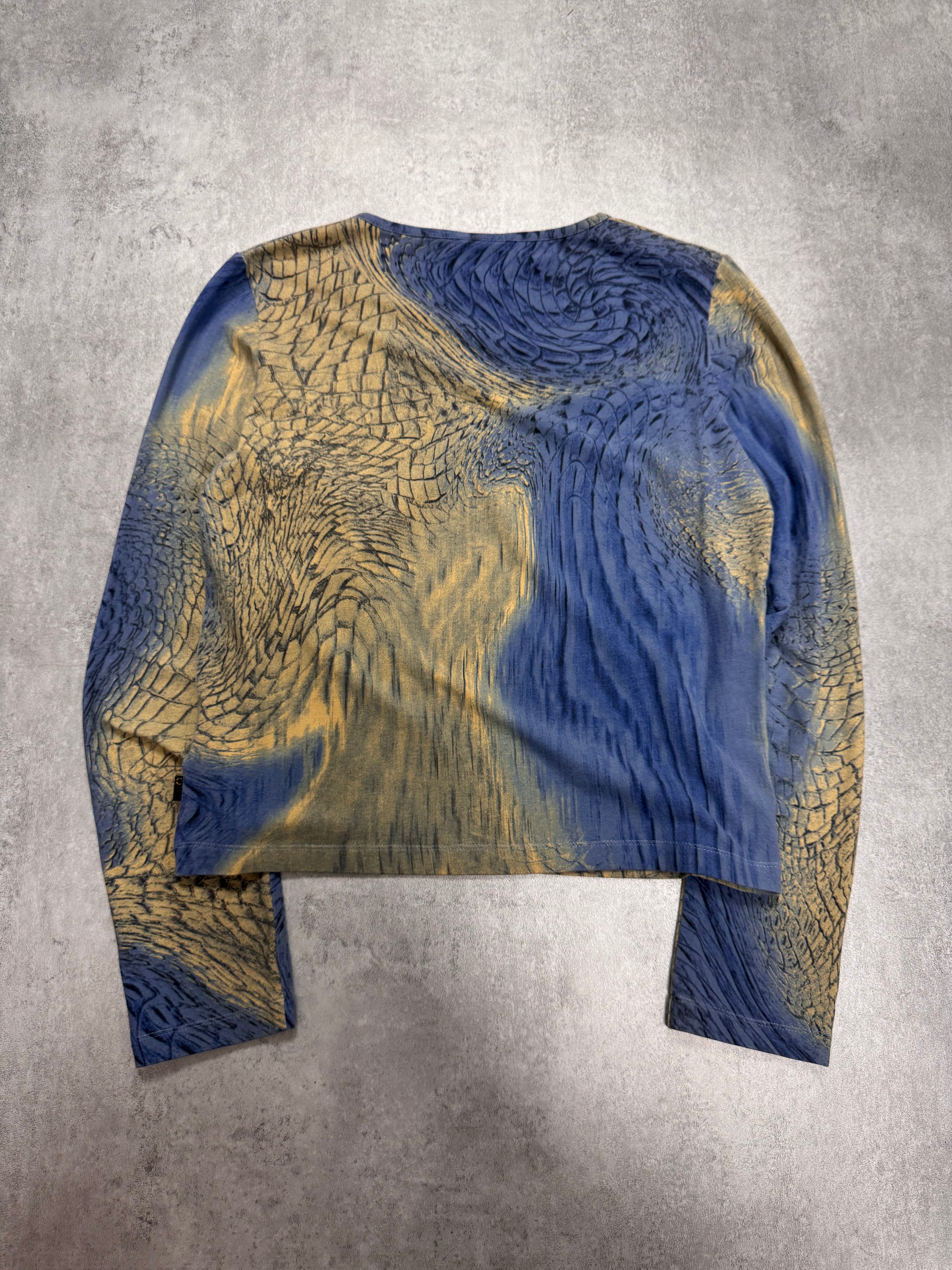SS2002 Cavalli Crocodile Blue Sky & Sand Longsleeve