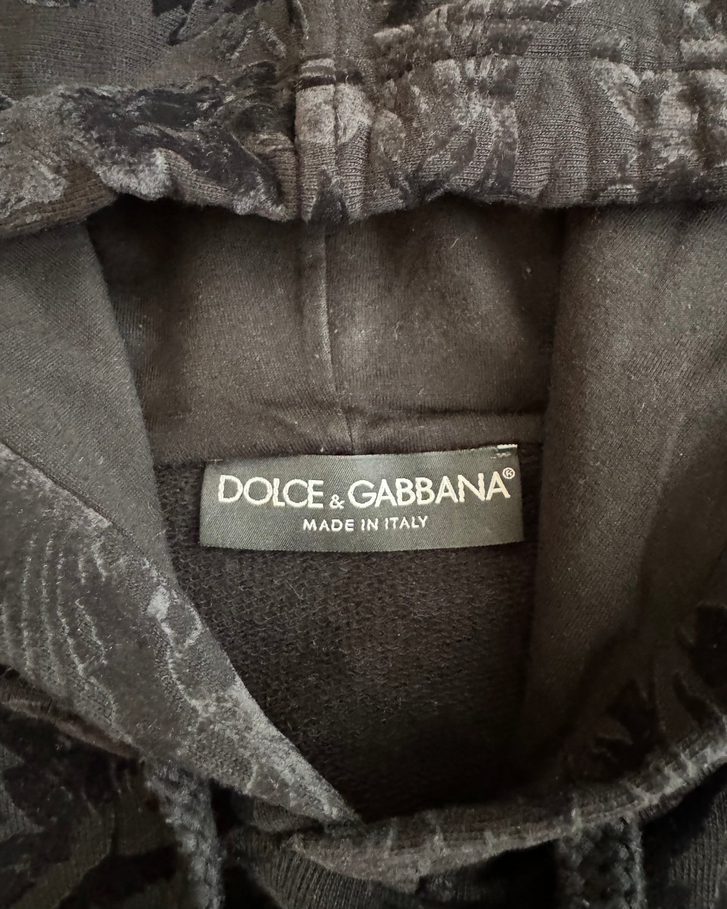 2010s Dolce & Gabbana Floral Velvet Hoodie (L)