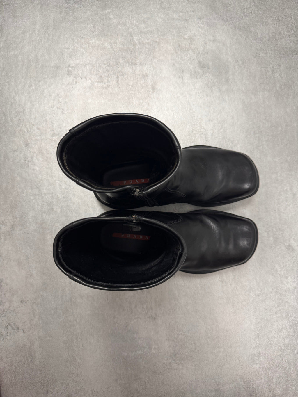 FW1999 Prada Leather Ankle Vibram Zipped Boots (43eu/us9.5)
