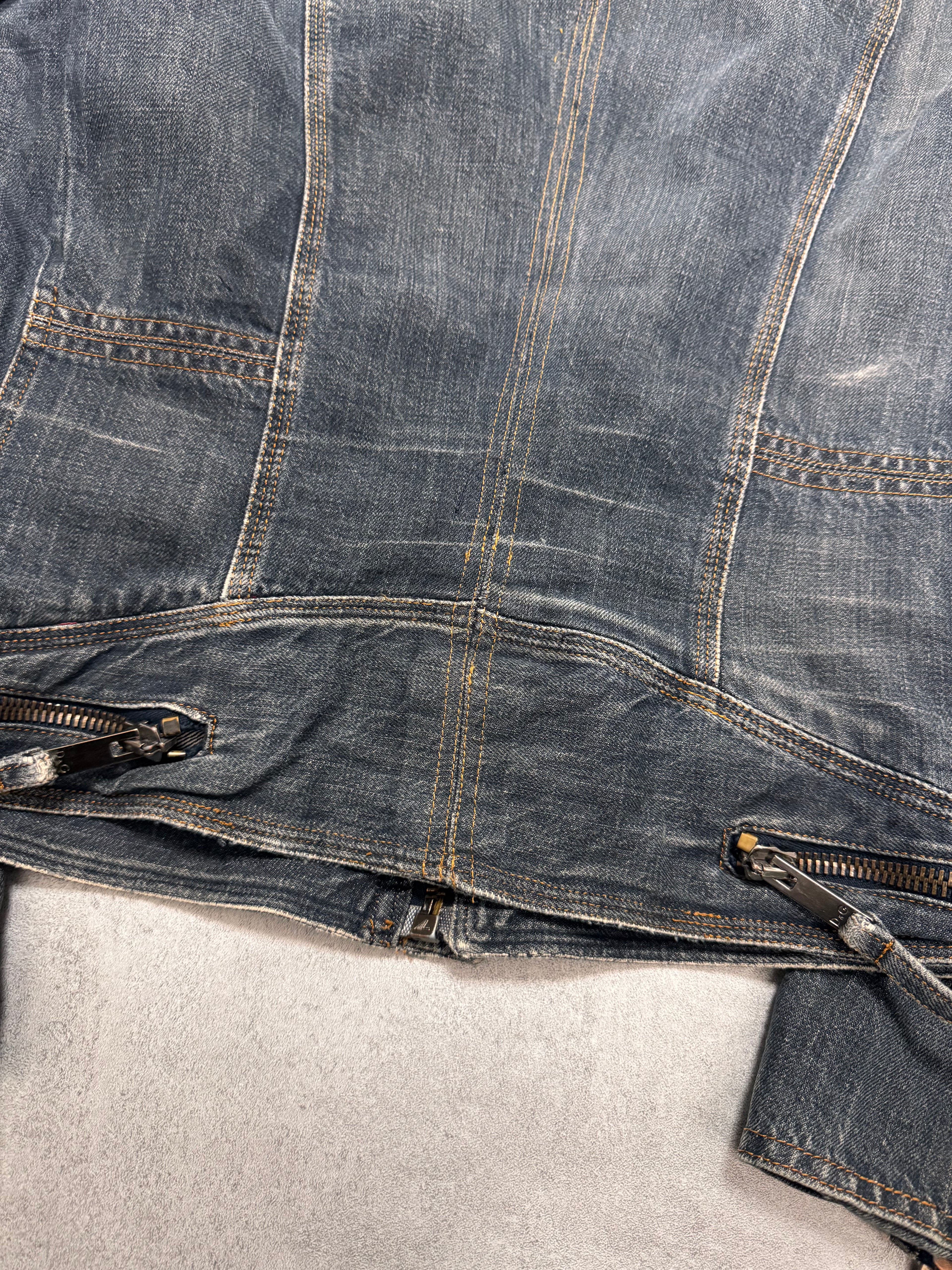 AW2004 Dolce & Gabbana Astro Biker Cafe Denim Jacket