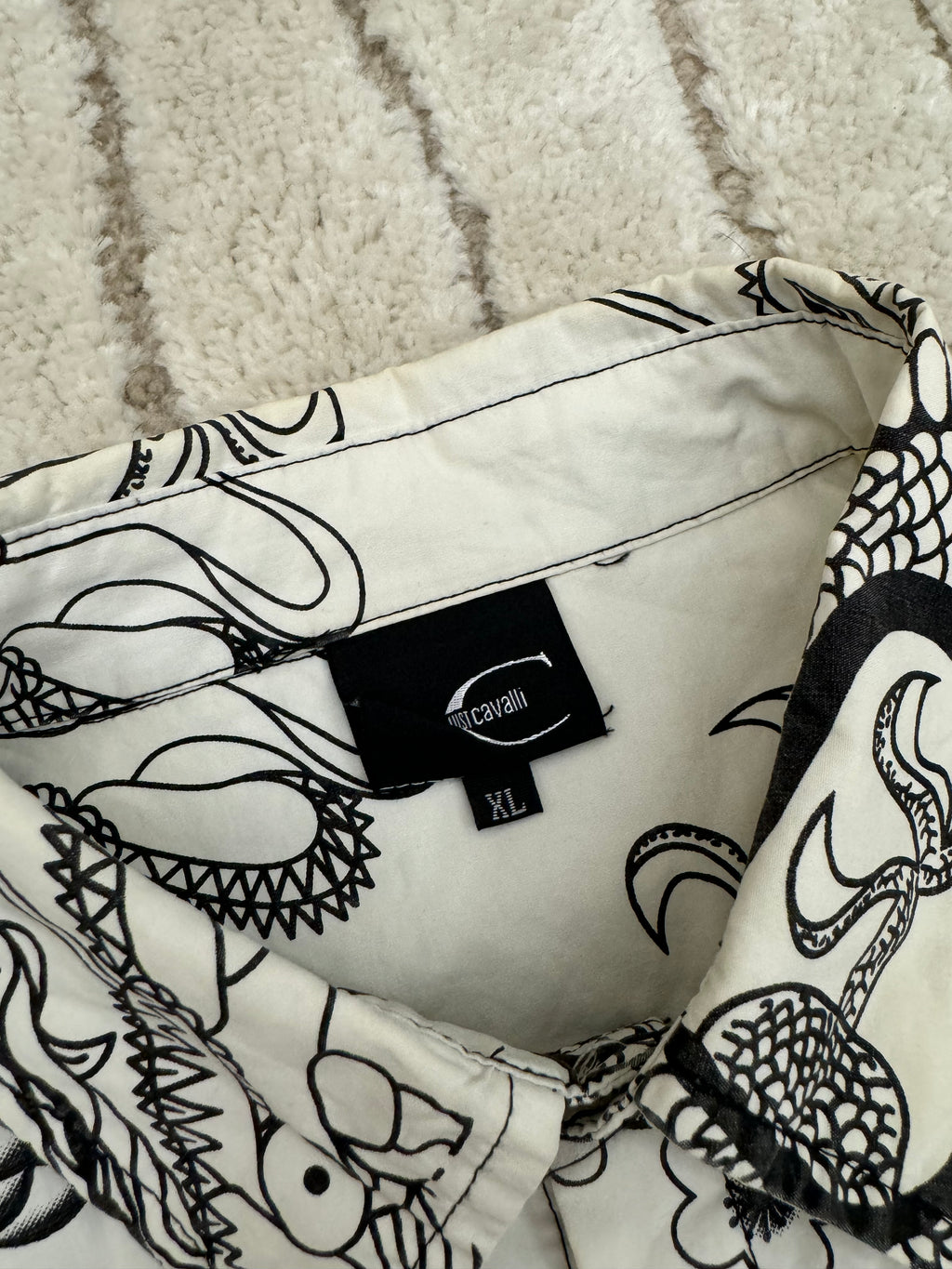 2000s Mystic Cavalli Asian Dragon Shirt