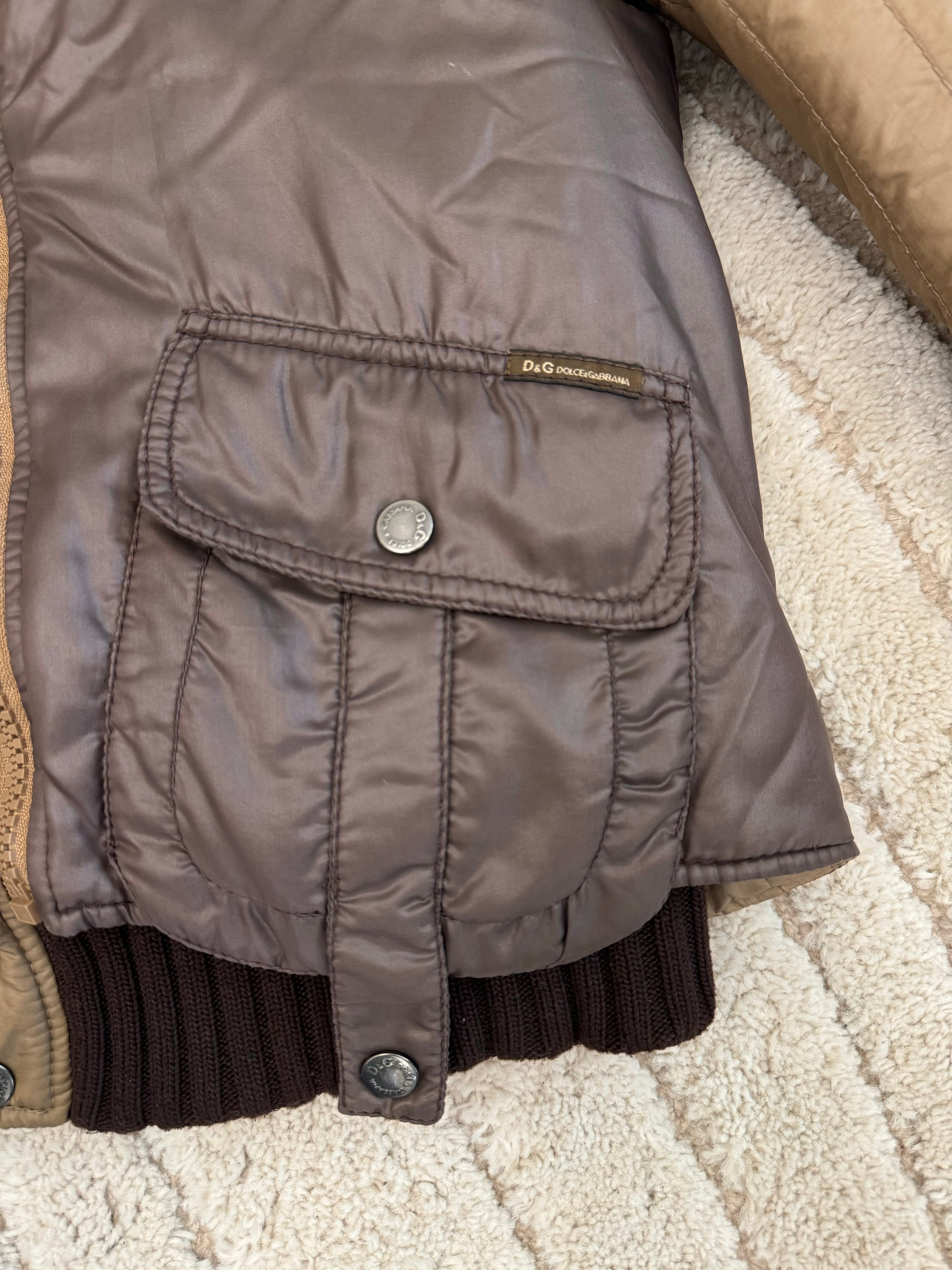 AW04 Dolce & Gabbana 2-in-1 High-Neck Bomber Jacket with detachable Vest (L)