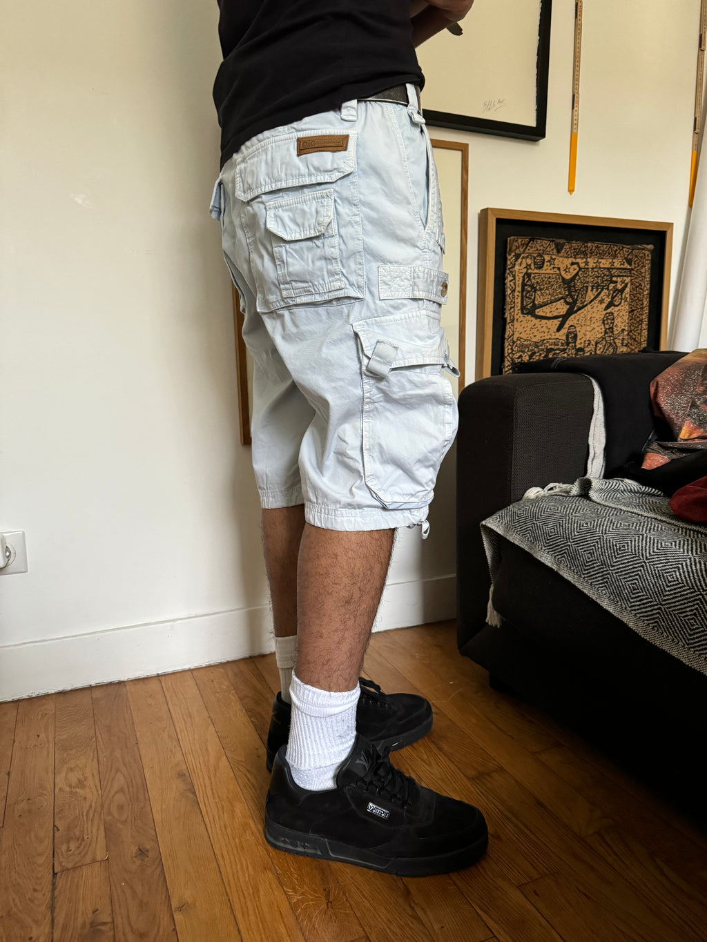 FW2006 Dolce & Gabbana Multi Pockets Cargo Blue Shorts