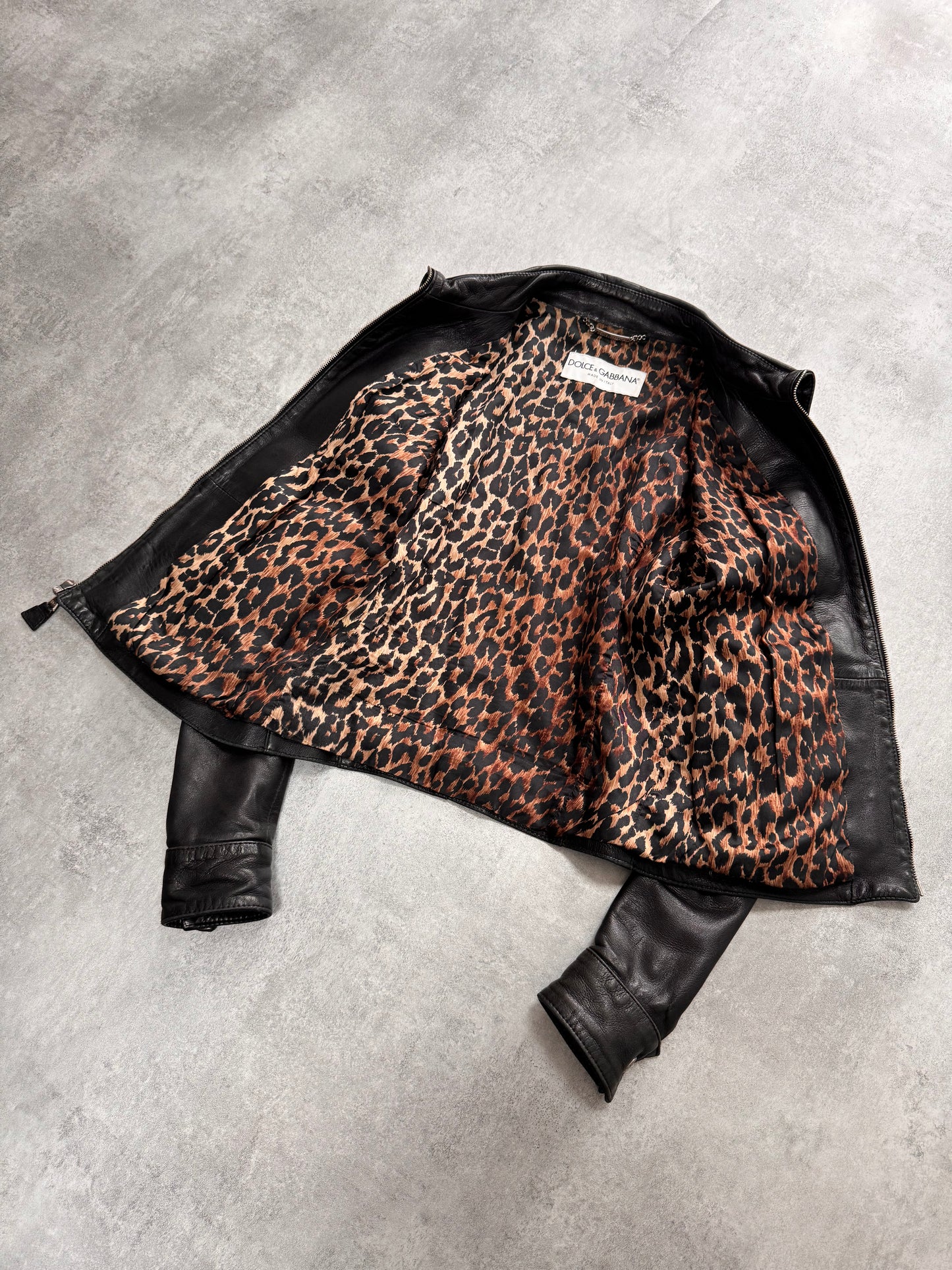 SS2002 Dolce & Gabbana Cargo Leather Jacket (XS)
