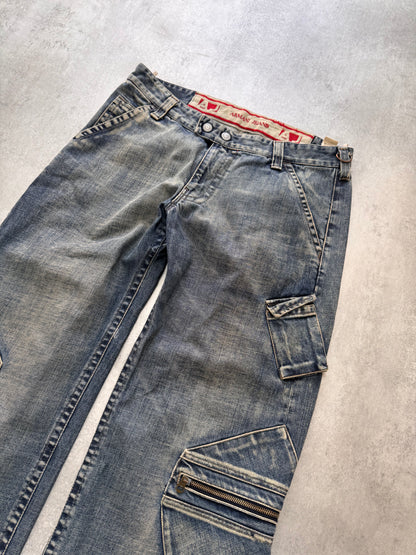 2000s Armani Cargo Wide Denim Jeans (M/L)