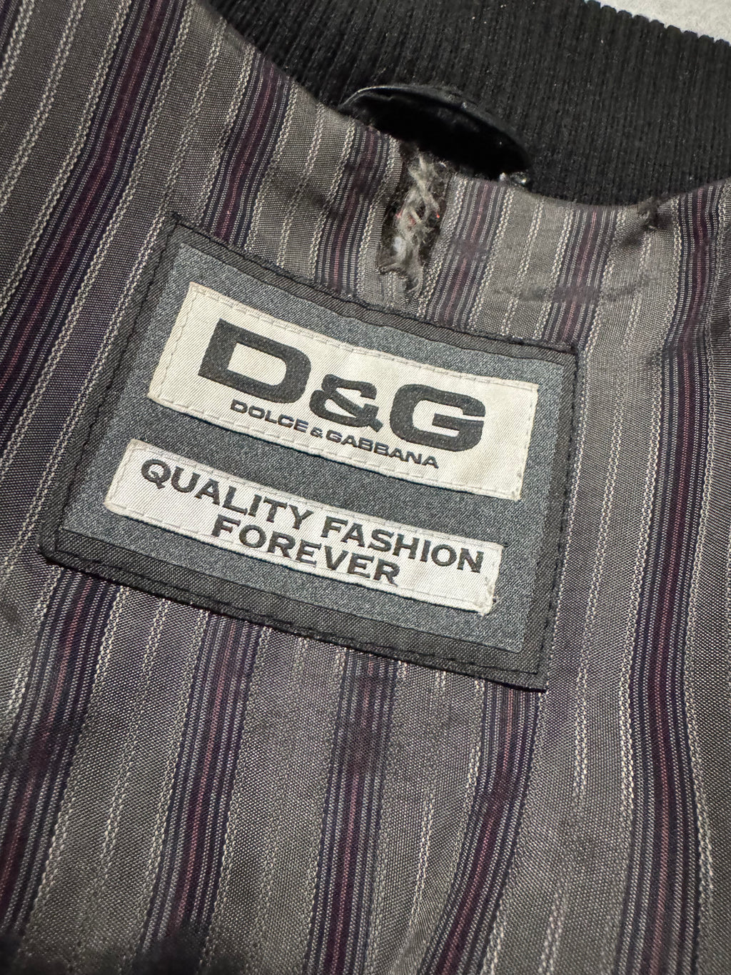 2000s Dolce & Gabbana USA Black Quilted Leather Jacket