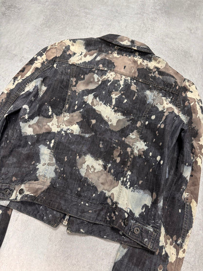 2000S Diesel Dirty Bleached Dyed Cropped Jacket (XS)