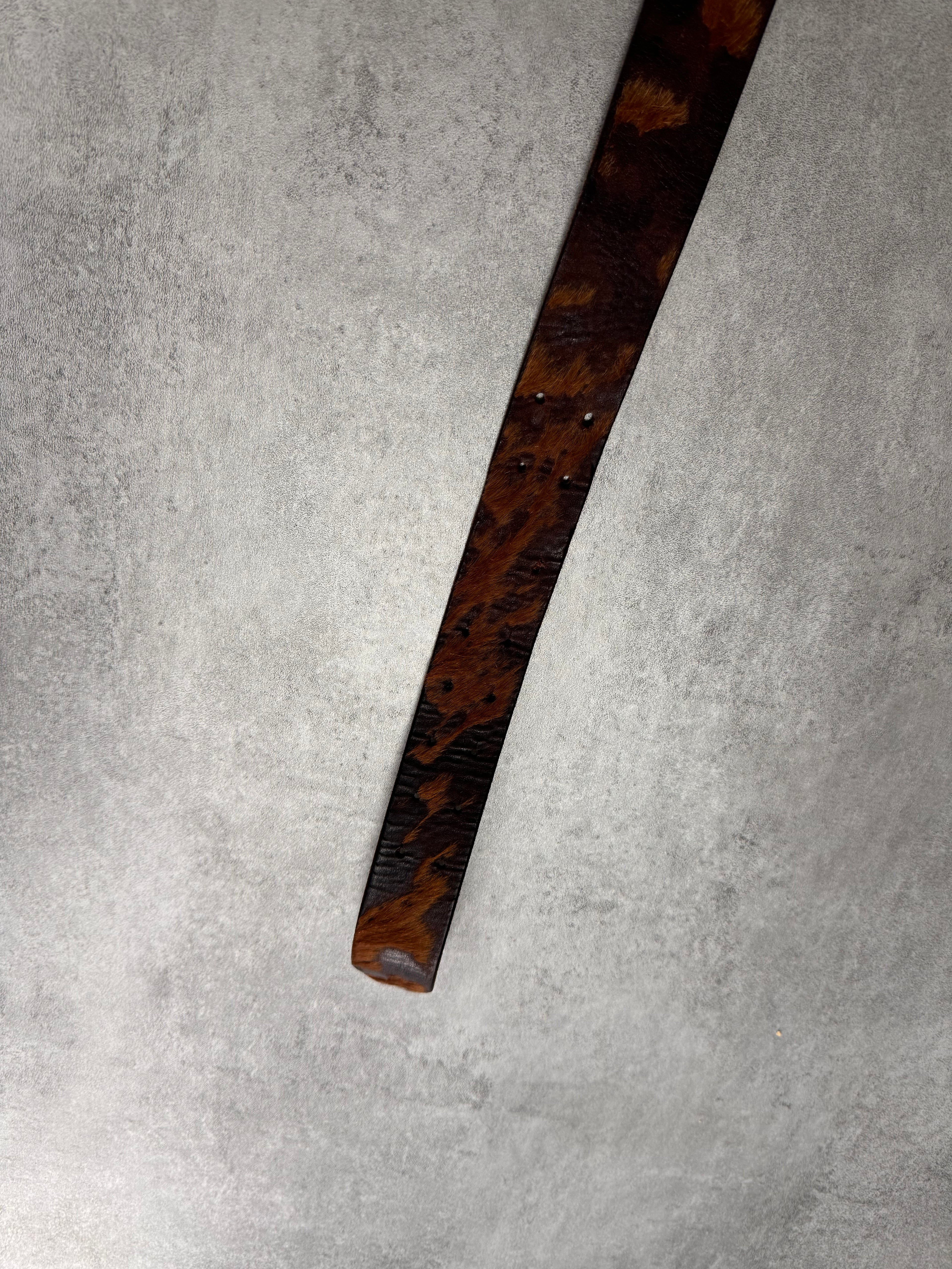 AW2004 Cavalli Brown Pony Hair Leather Belt