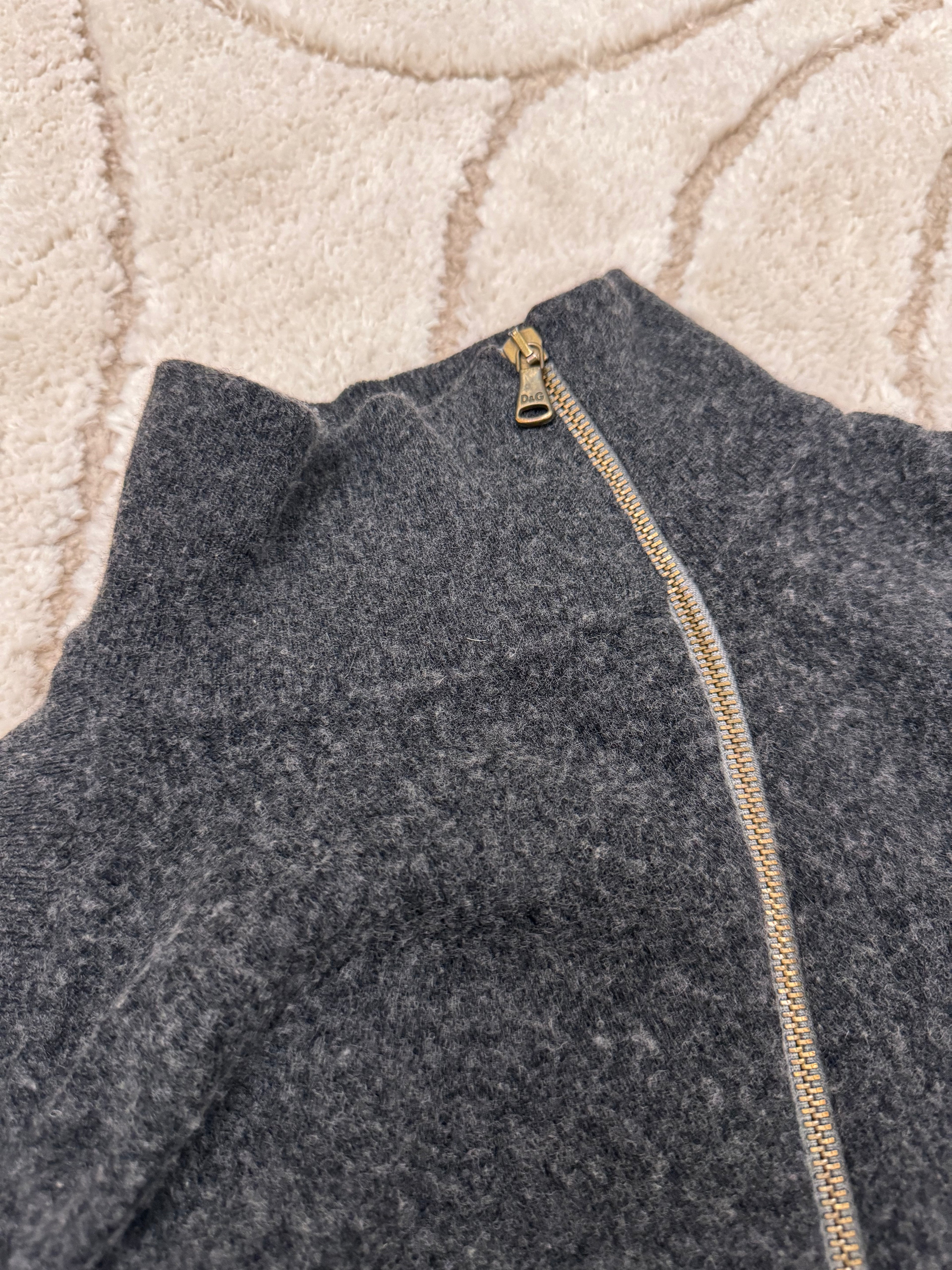 2000年代 ドルチェ&amp;ガッバーナ 非対称ストライプ ジップアップ (M)