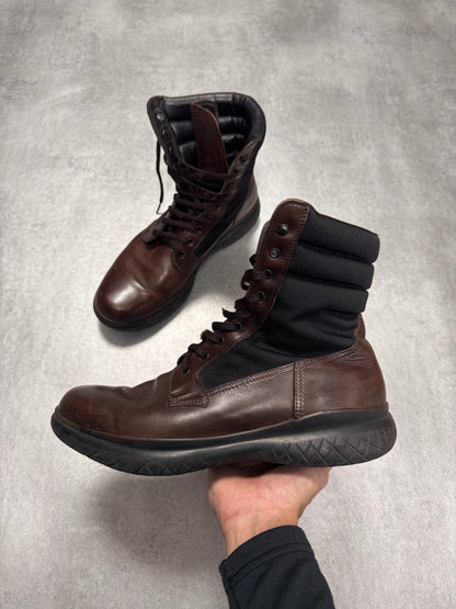 FW1999 Prada Brown Leather High Boots (43eu/us9,5)