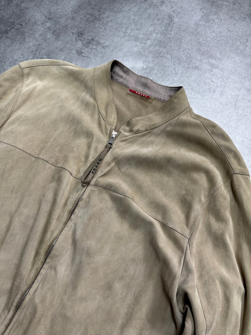 SS2009 Prada Beige Suede Leather Jacket
