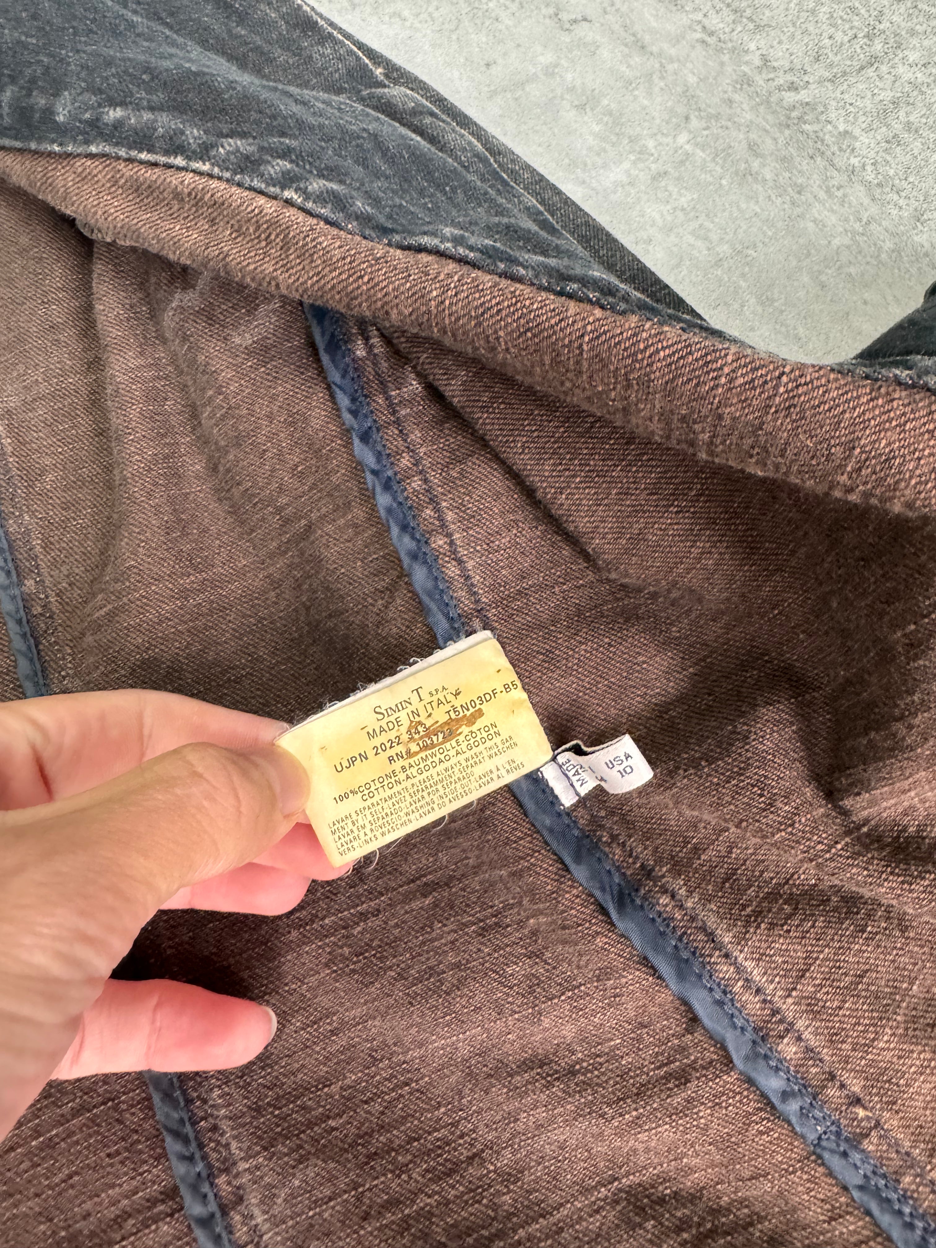 2000s Armani Samurai Faded Denim Jacket